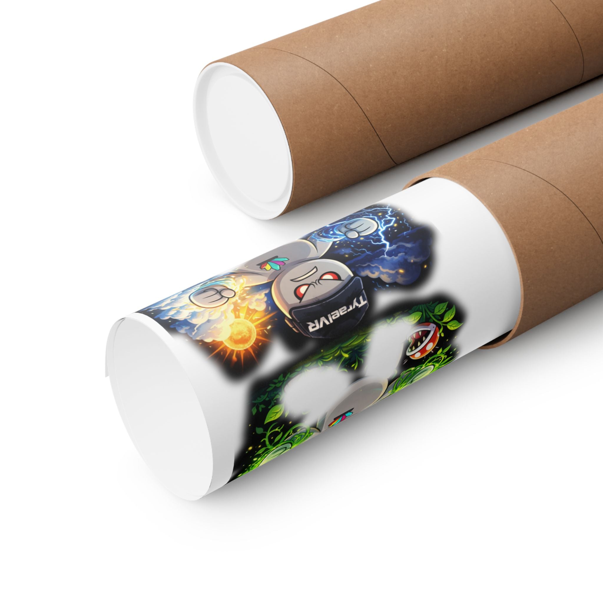 Tyrael VR Sticker Collage Matte Poster — Gamer Avatar Art Print