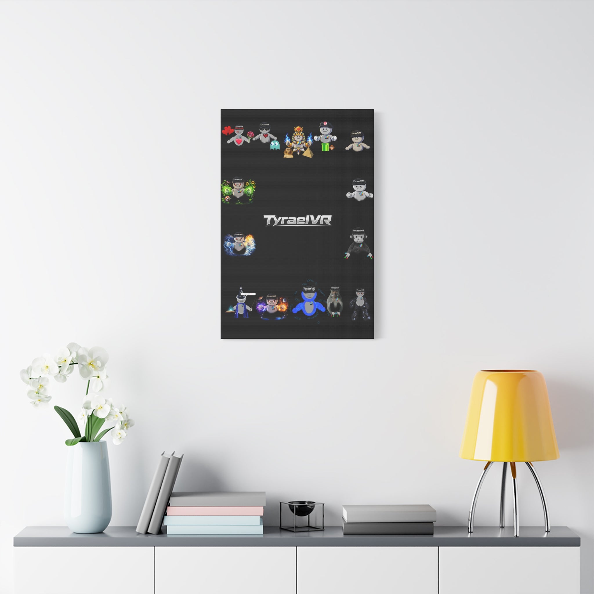 TyraelVR Gamer Mascot Canvas Print — Stretched Matte Wall Art