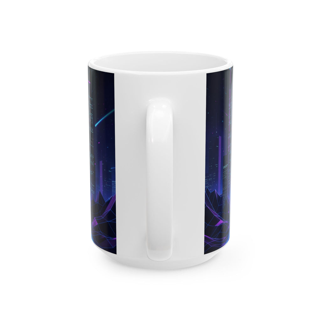 Tyrael VR Ceramic Mug — Retro Futuristic Gamer Coffee Cup (11oz & 15oz)