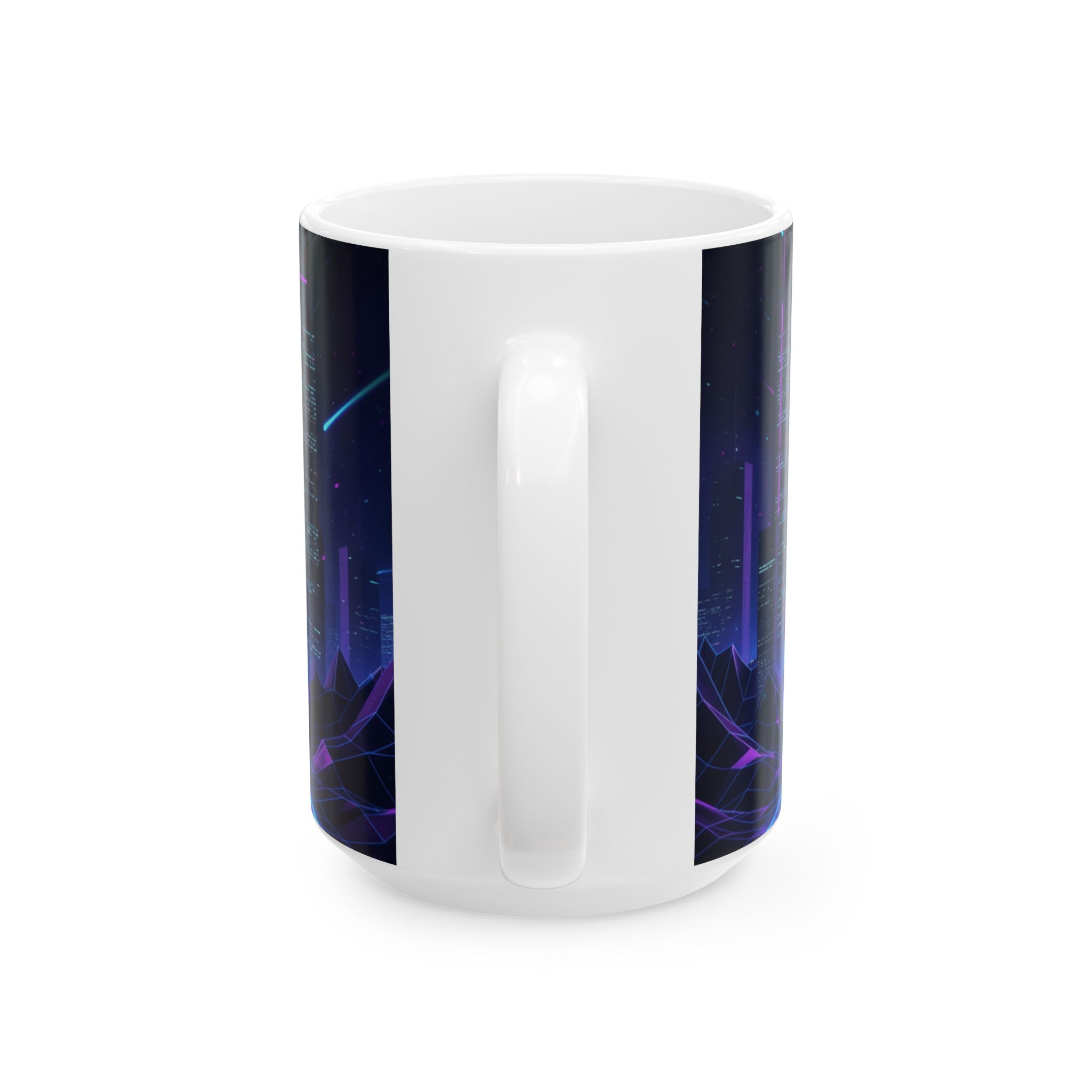 Tyrael VR Ceramic Mug — Retro Futuristic Gamer Coffee Cup (11oz & 15oz)