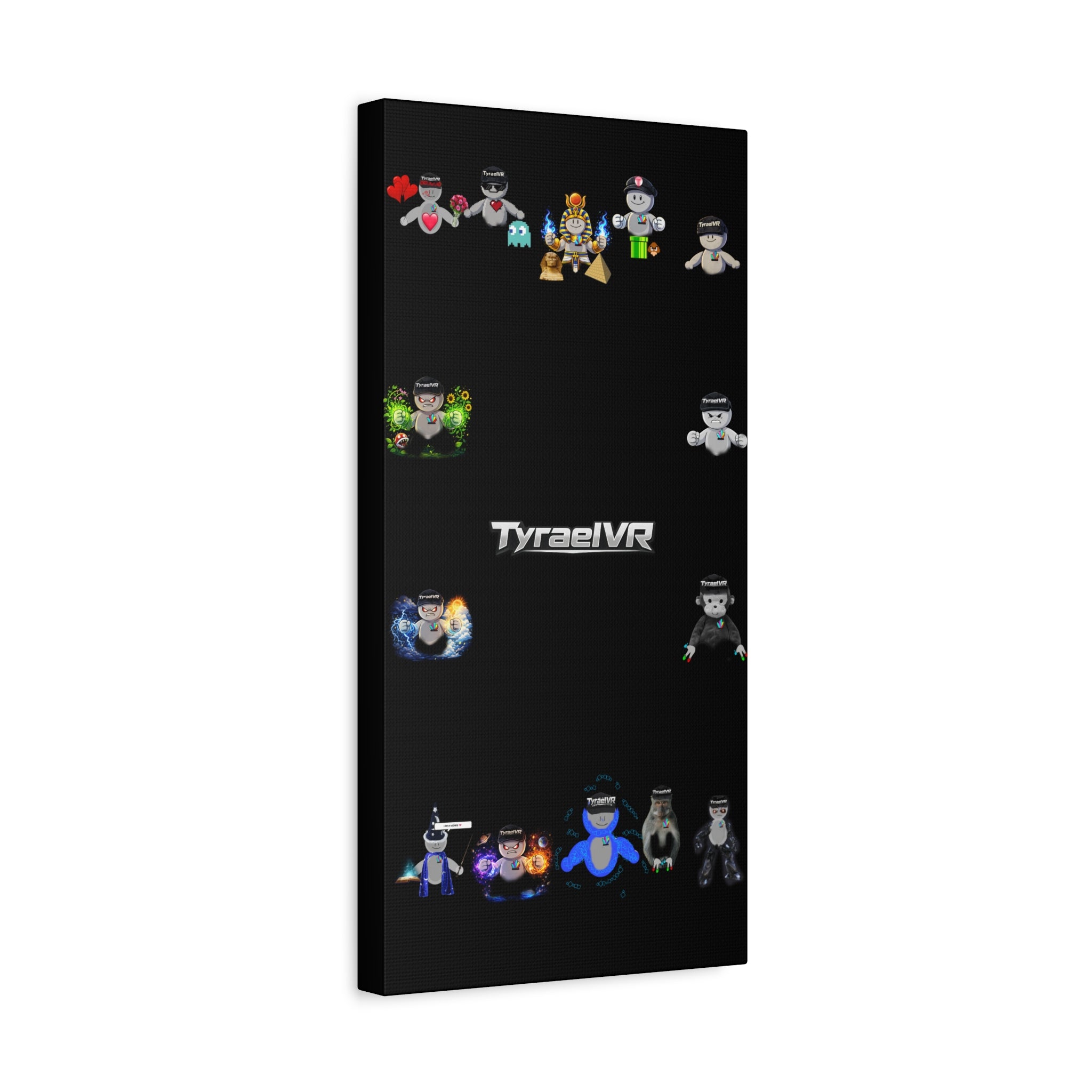 TyraelVR Gamer Mascot Canvas Print — Stretched Matte Wall Art