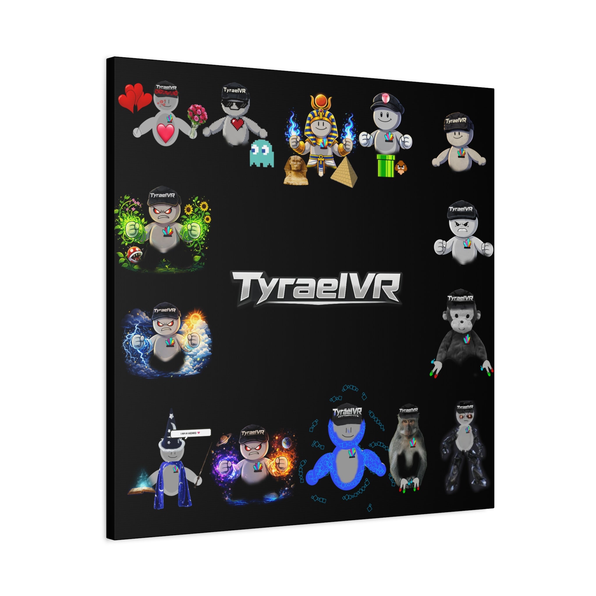 TyraelVR Gamer Mascot Canvas Print — Stretched Matte Wall Art