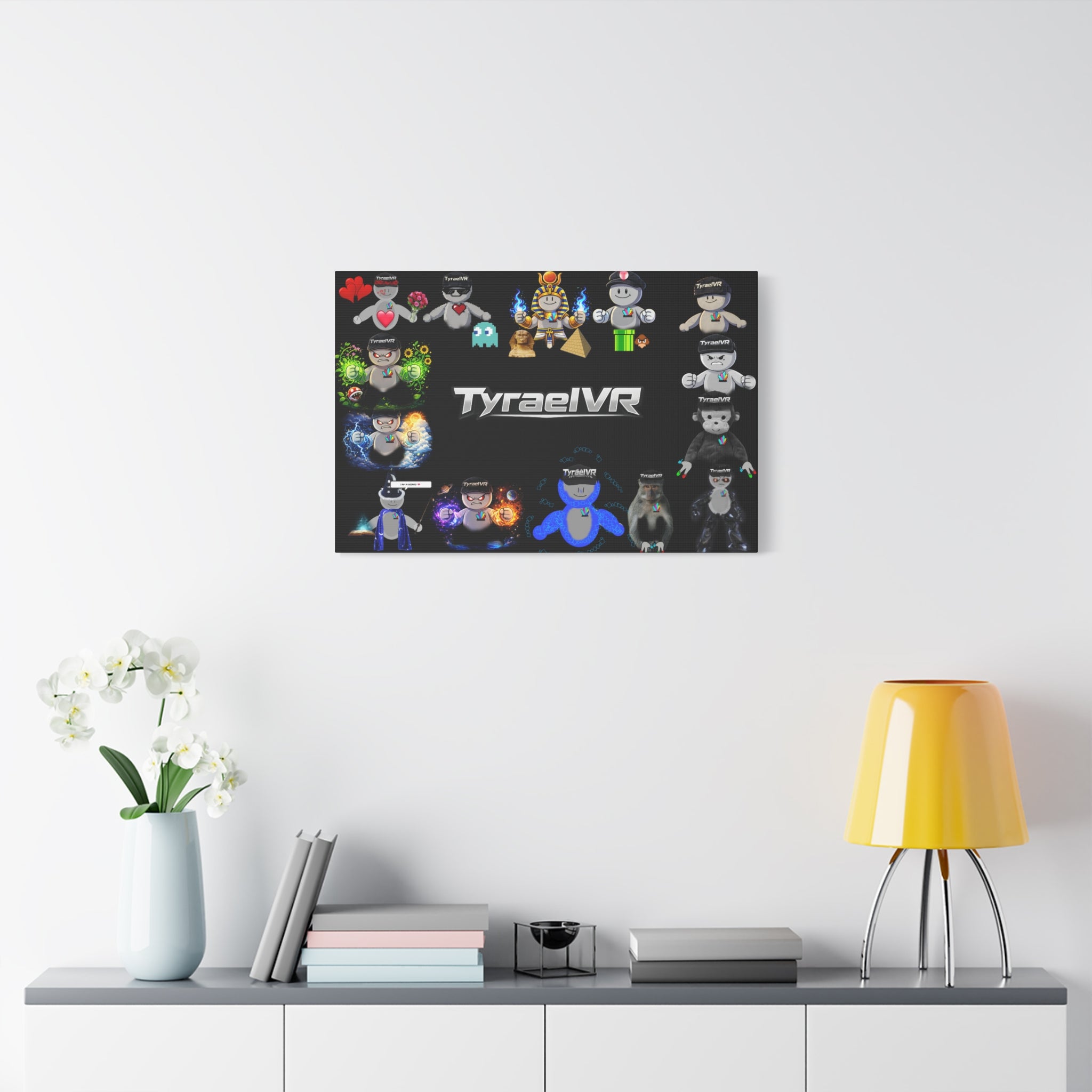 TyraelVR Gamer Mascot Canvas Print — Stretched Matte Wall Art