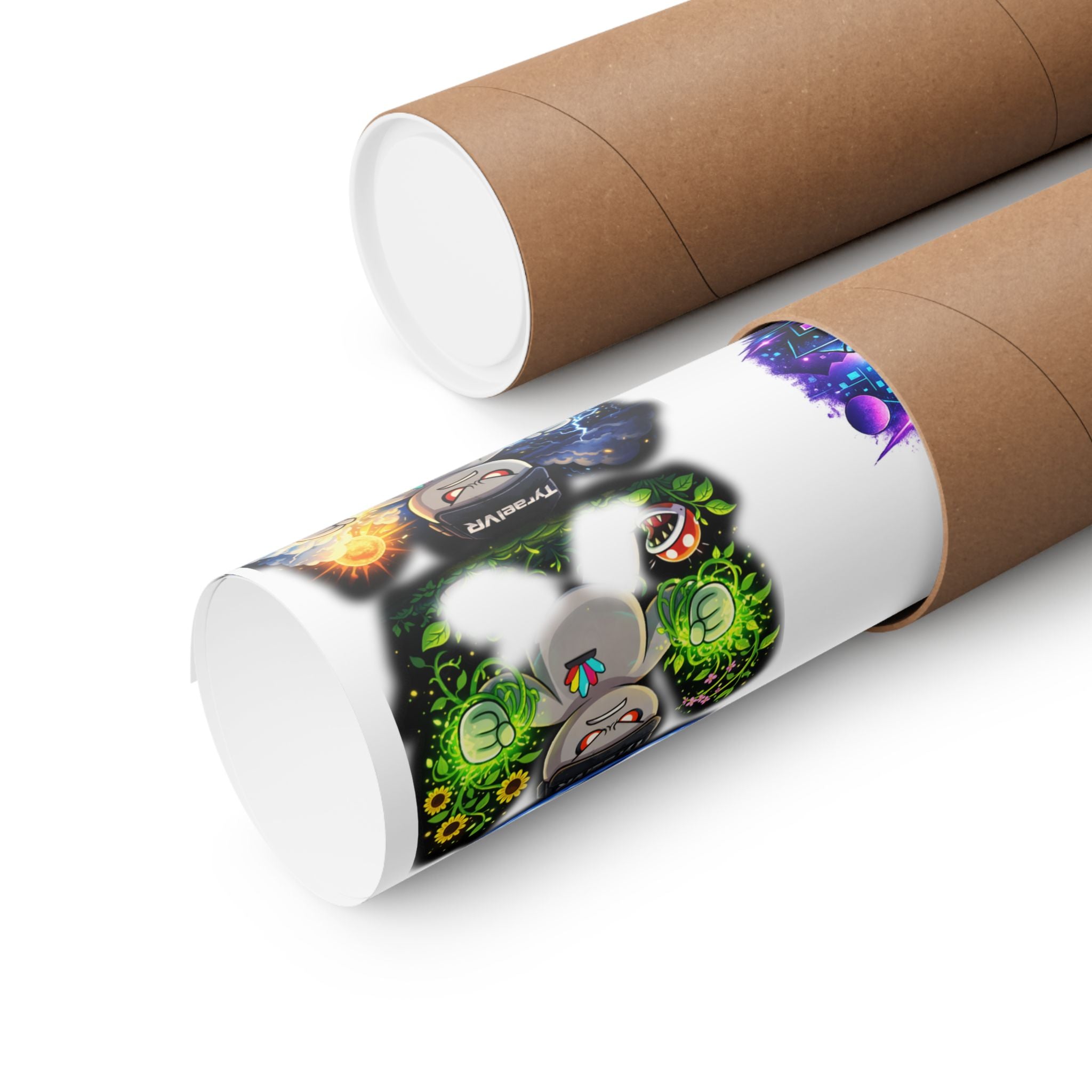 Tyrael VR Sticker Collage Matte Poster — Gamer Avatar Art Print
