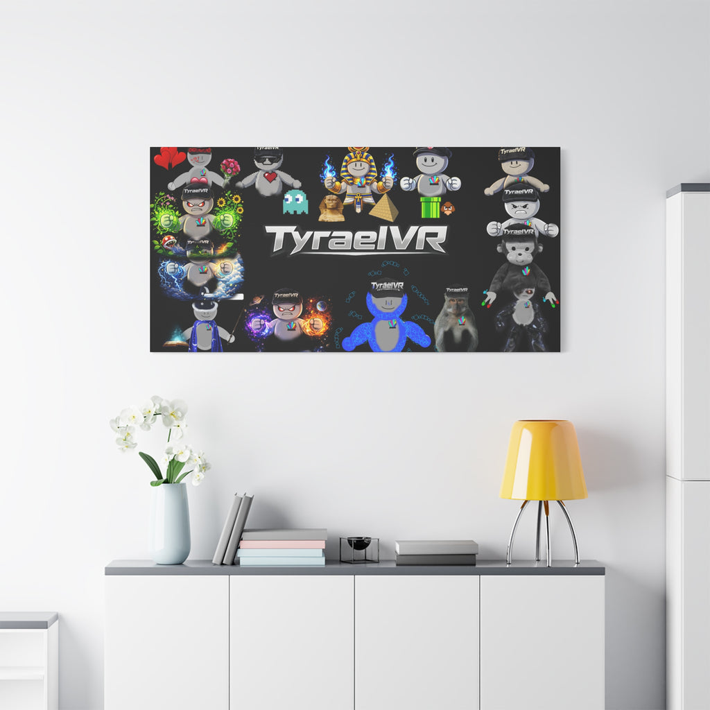 TyraelVR Gamer Mascot Canvas Print — Stretched Matte Wall Art