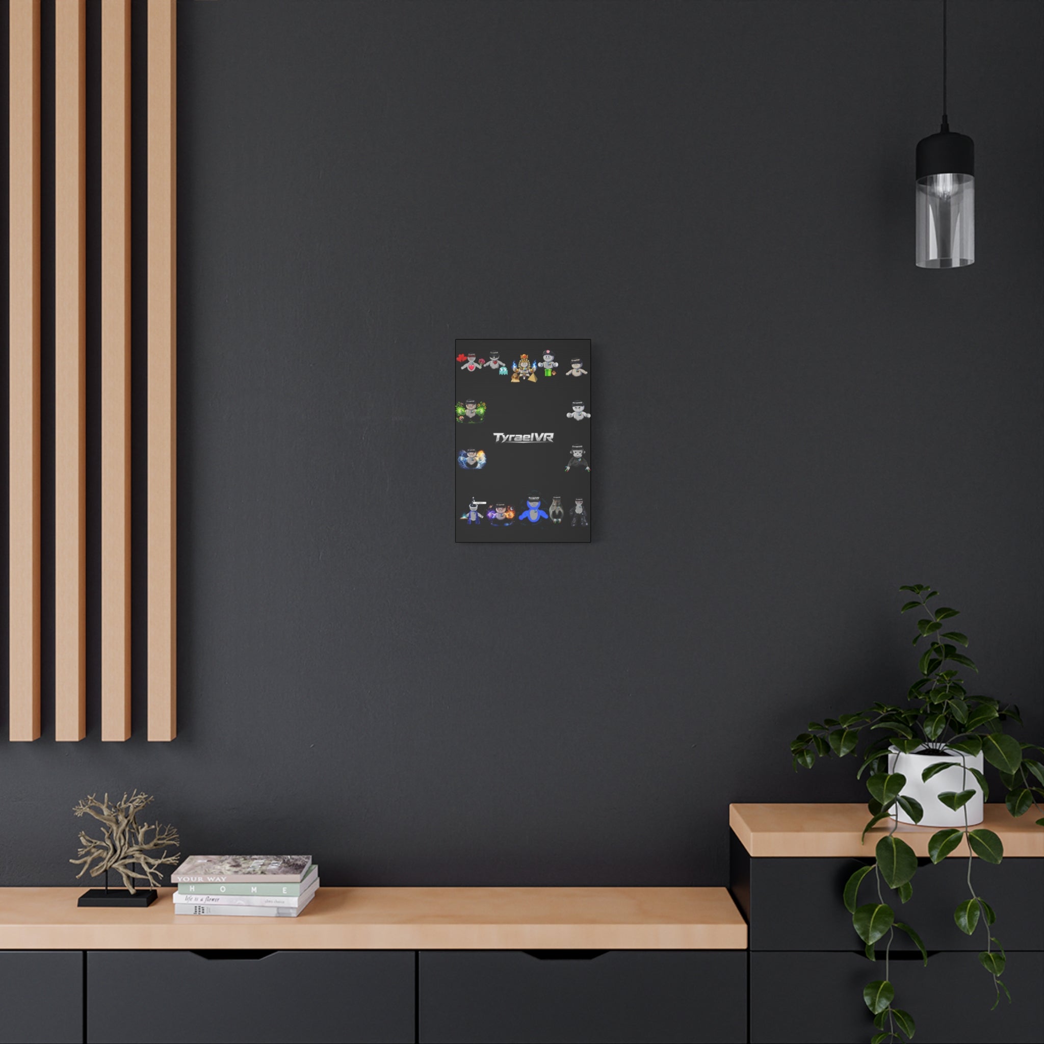 TyraelVR Gamer Mascot Canvas Print — Stretched Matte Wall Art