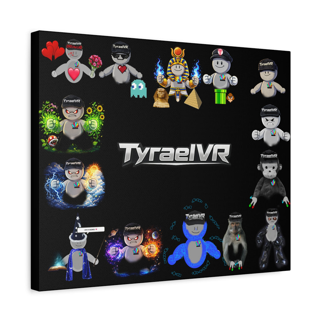 TyraelVR Gamer Mascot Canvas Print — Stretched Matte Wall Art