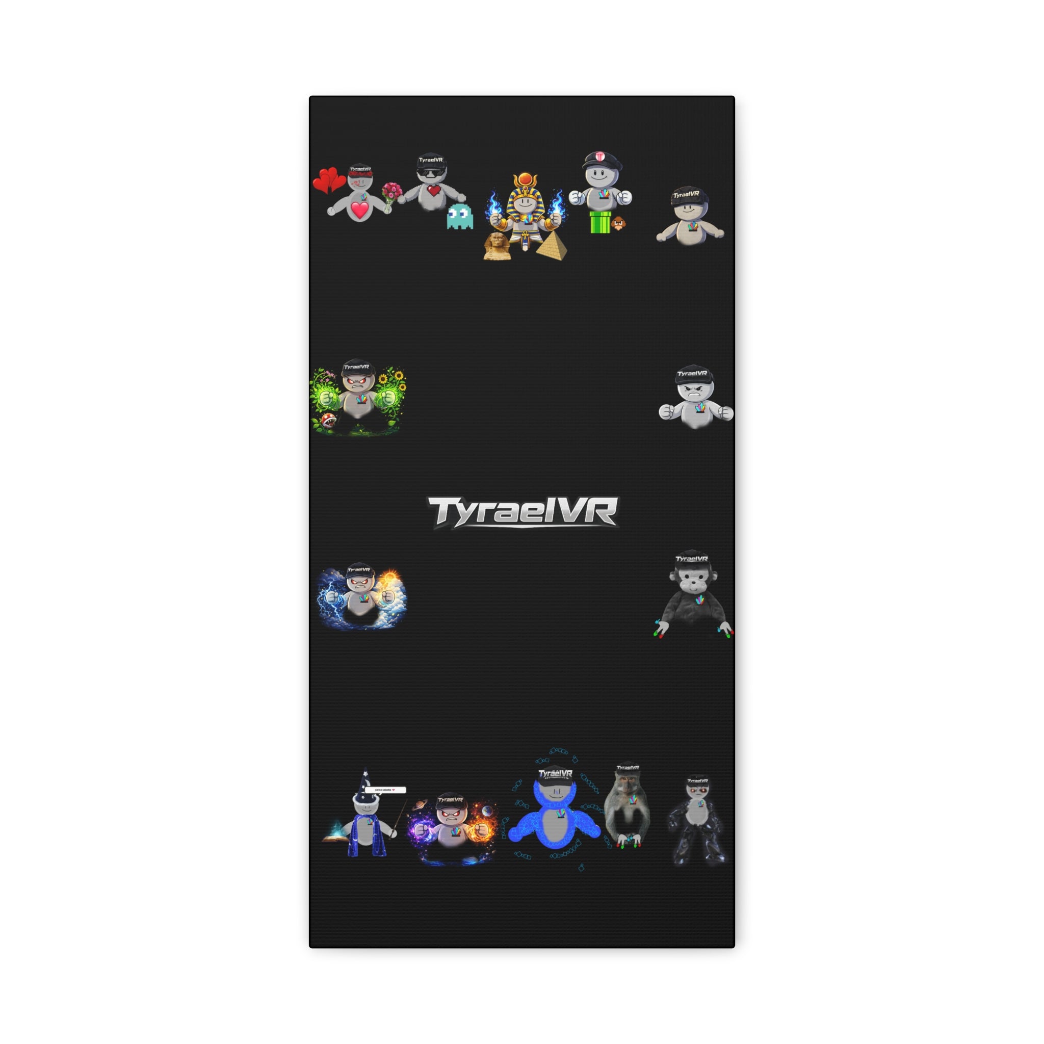 TyraelVR Gamer Mascot Canvas Print — Stretched Matte Wall Art