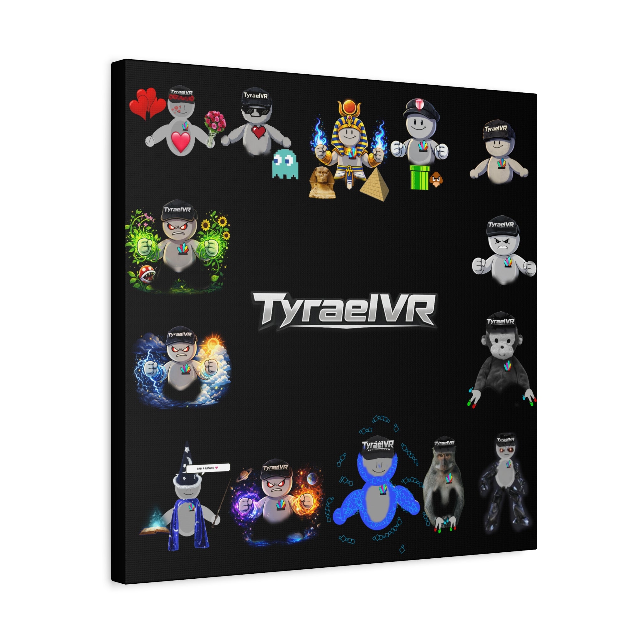TyraelVR Gamer Mascot Canvas Print — Stretched Matte Wall Art