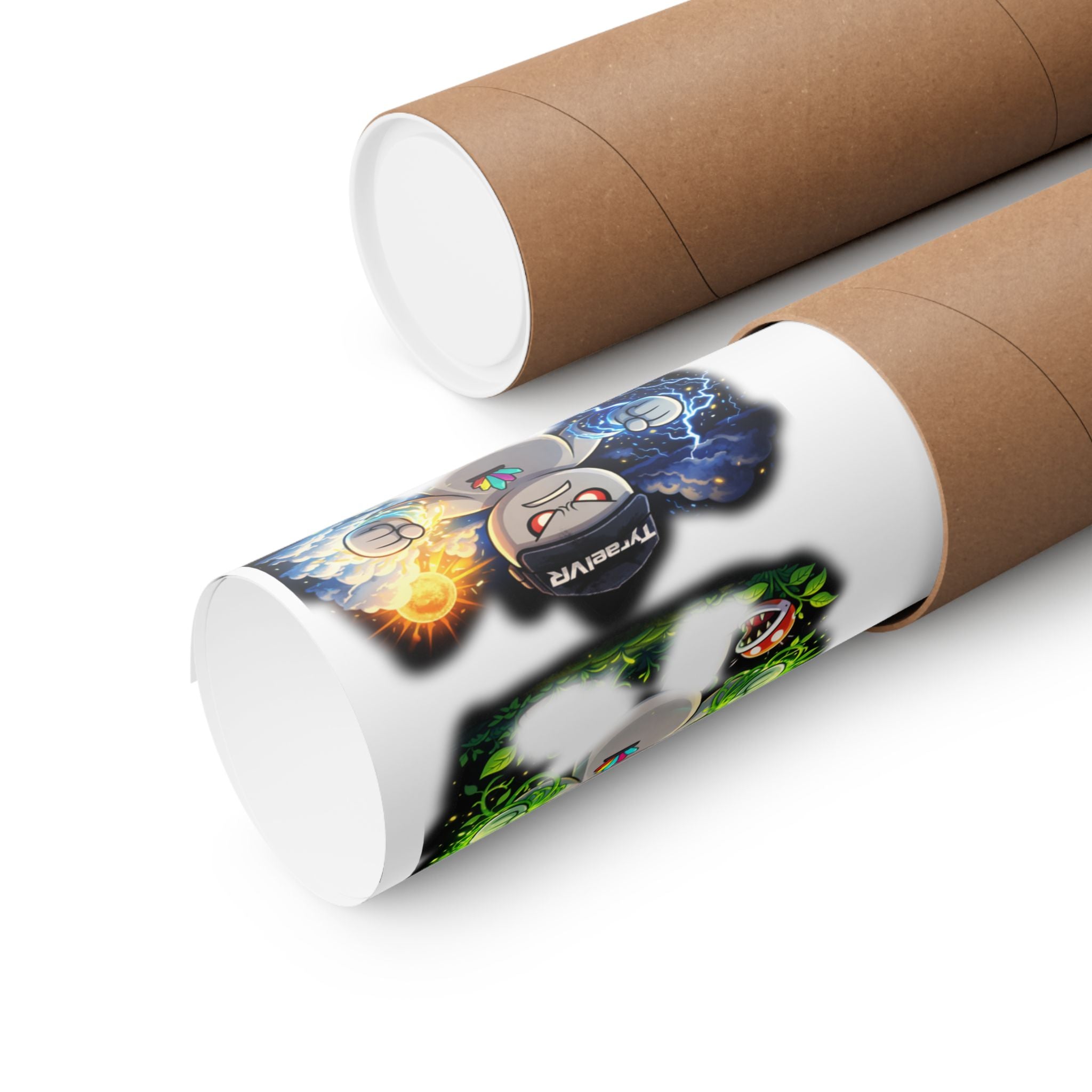 Tyrael VR Sticker Collage Matte Poster — Gamer Avatar Art Print