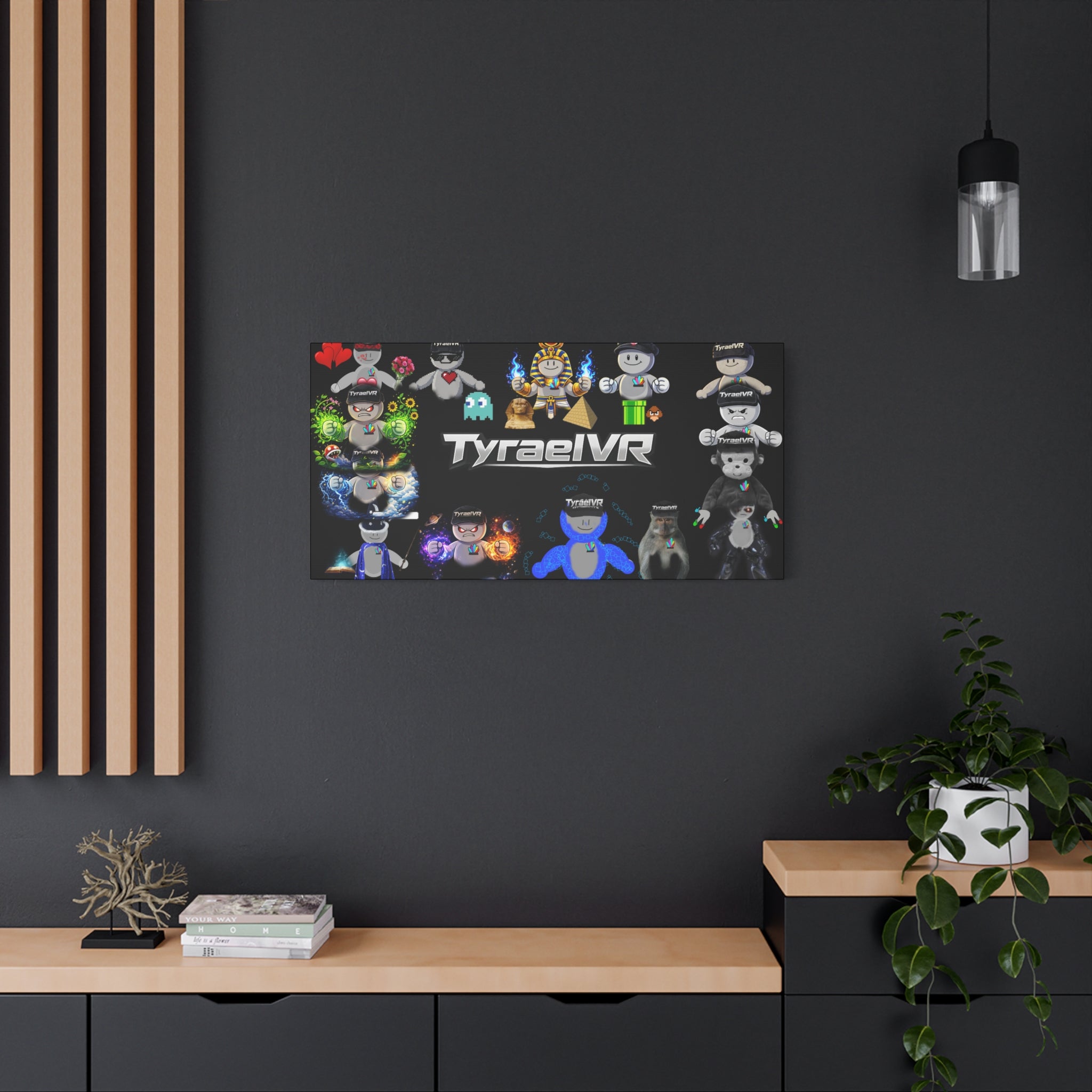 TyraelVR Gamer Mascot Canvas Print — Stretched Matte Wall Art