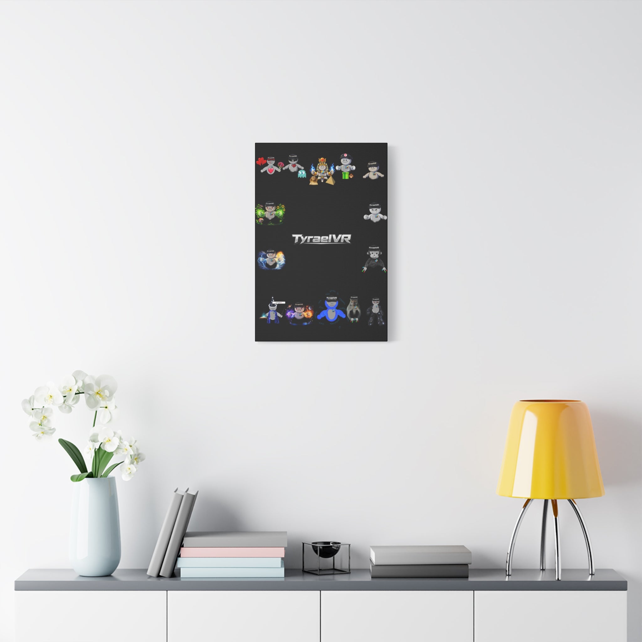 TyraelVR Gamer Mascot Canvas Print — Stretched Matte Wall Art