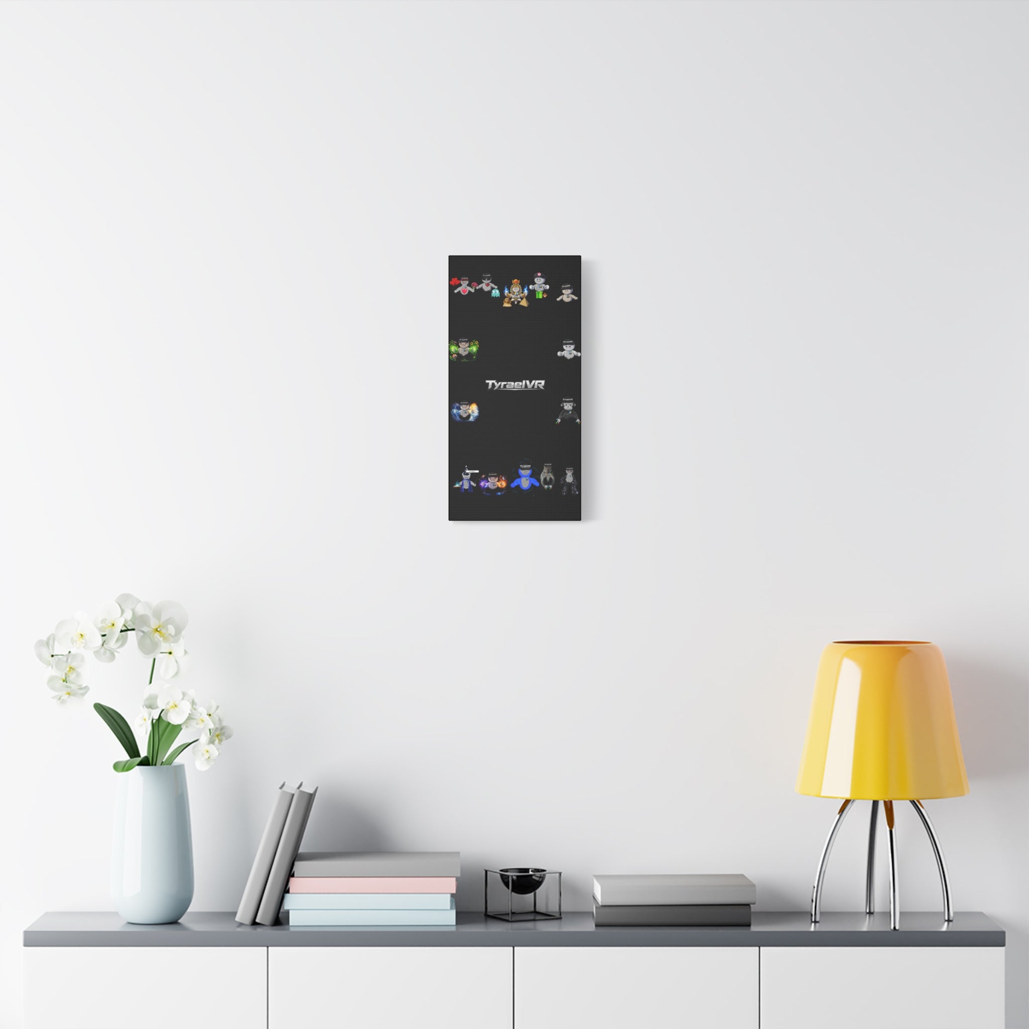 TyraelVR Gamer Mascot Canvas Print — Stretched Matte Wall Art