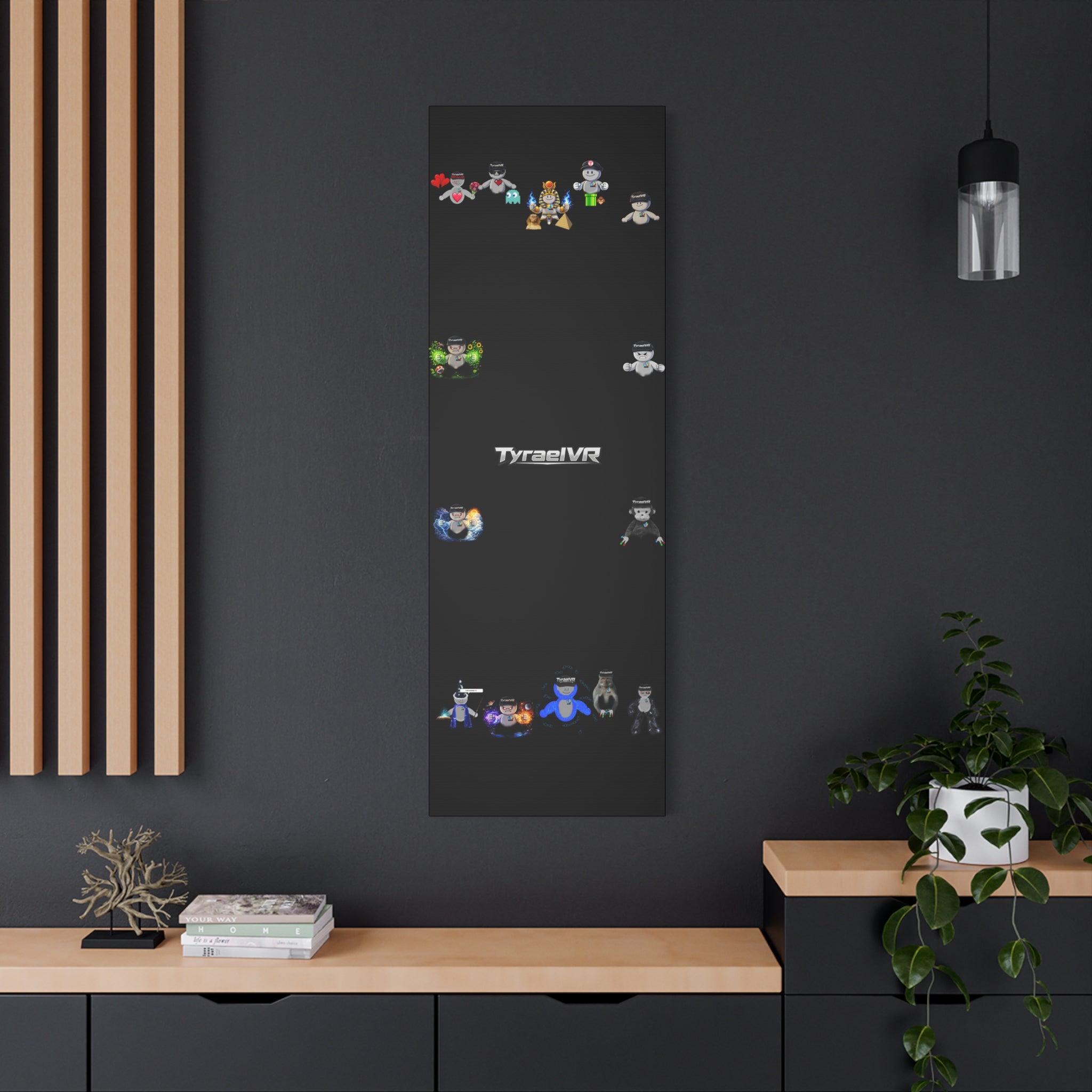 TyraelVR Gamer Mascot Canvas Print — Stretched Matte Wall Art