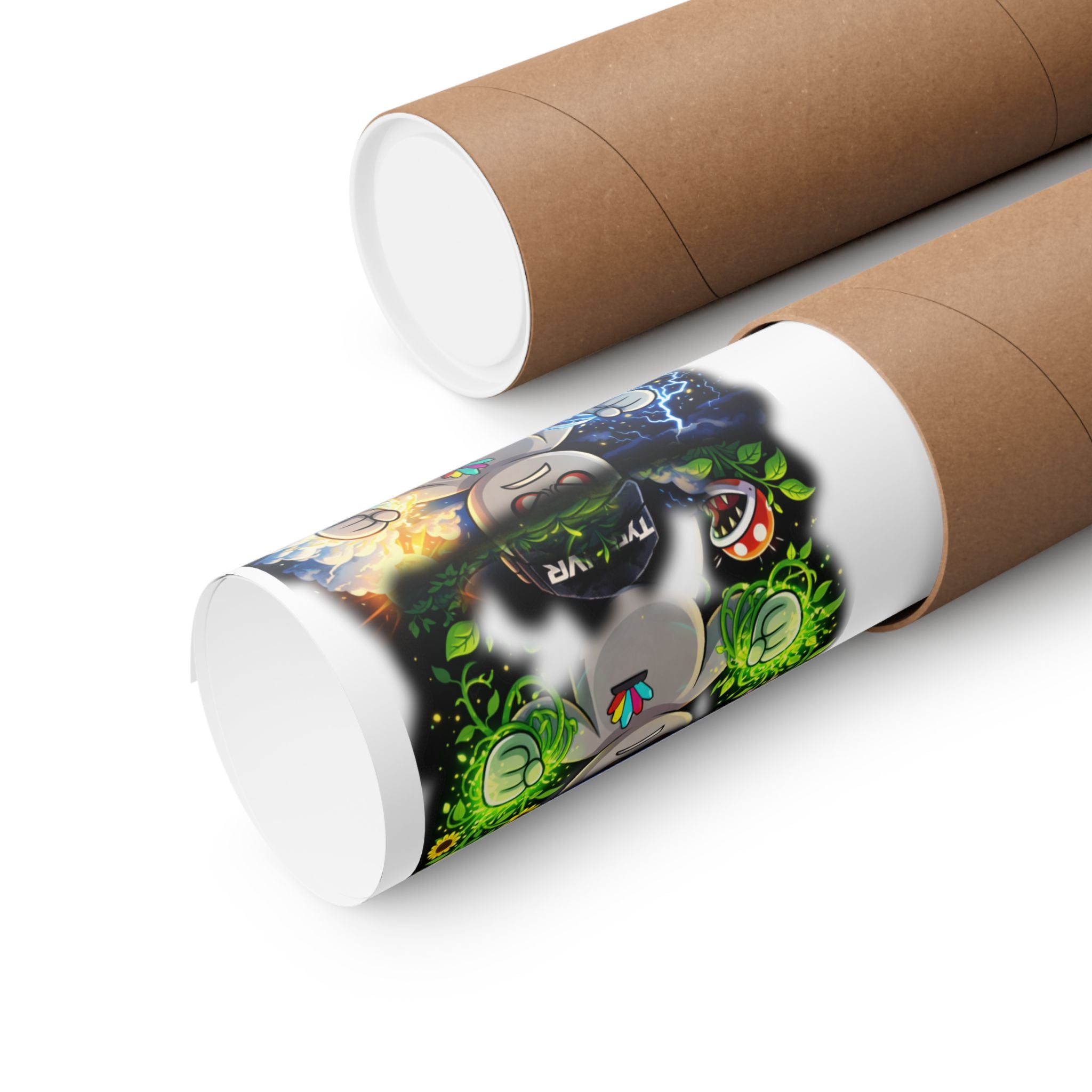 Tyrael VR Sticker Collage Matte Poster — Gamer Avatar Art Print