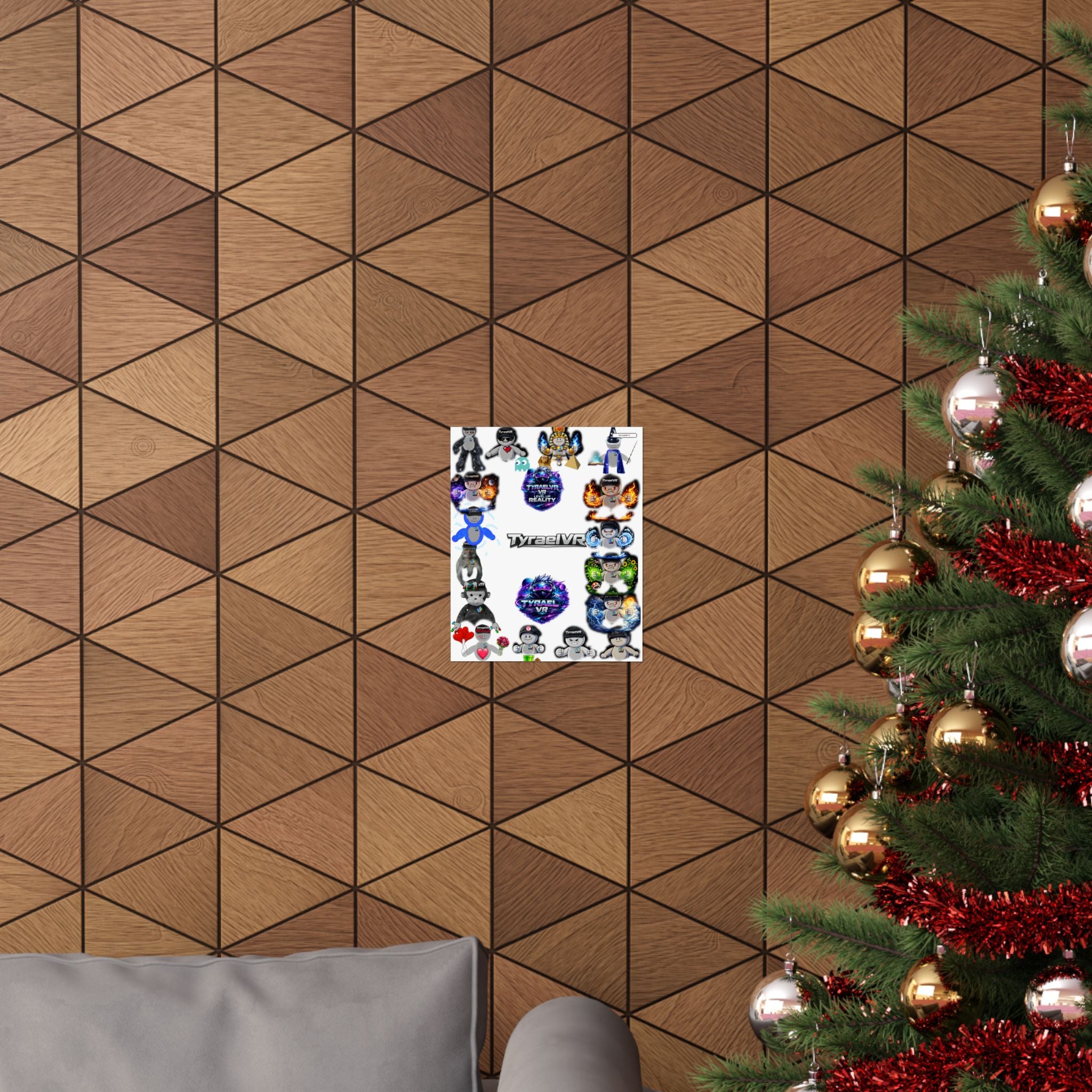 Tyrael VR Sticker Collage Matte Poster — Gamer Avatar Art Print