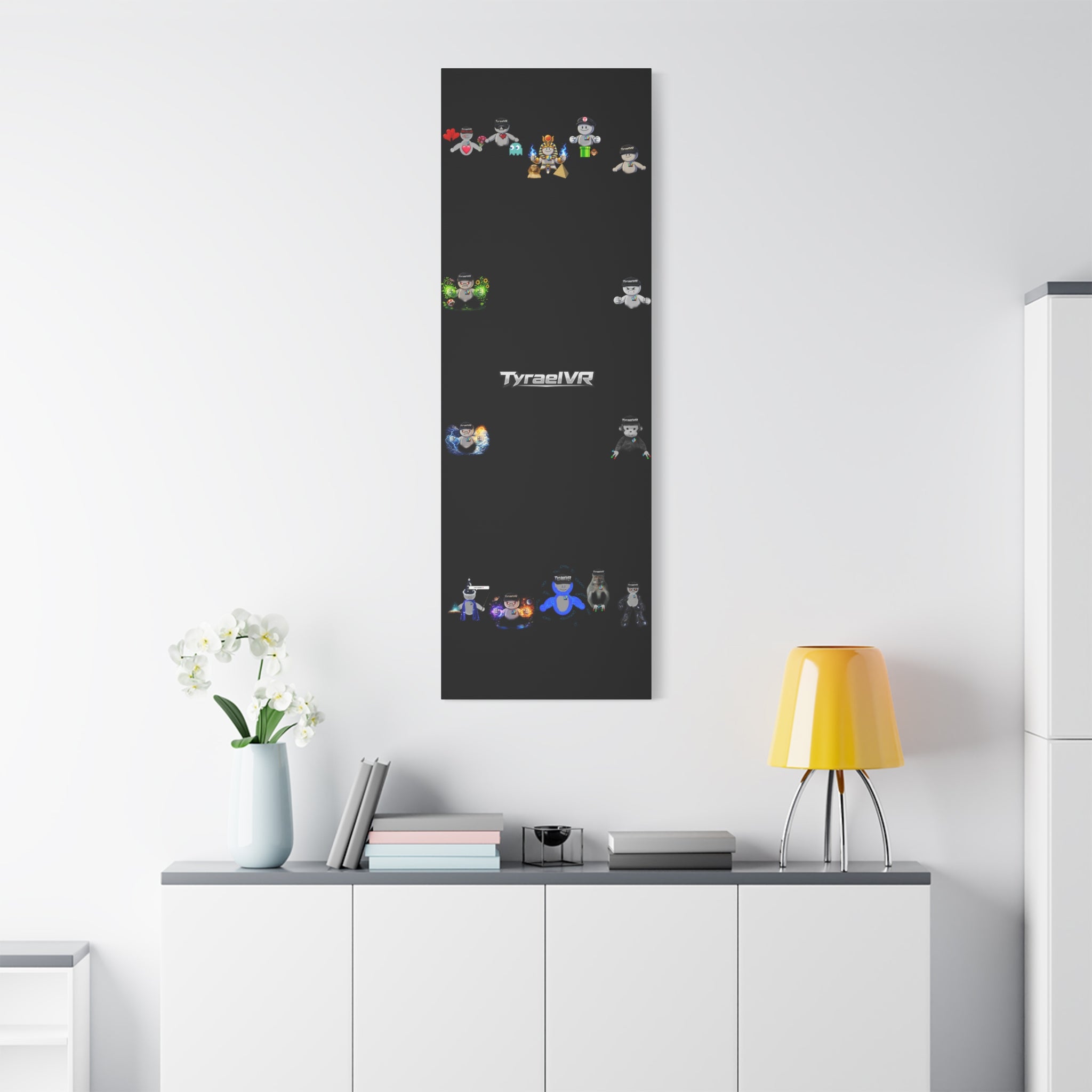 TyraelVR Gamer Mascot Canvas Print — Stretched Matte Wall Art
