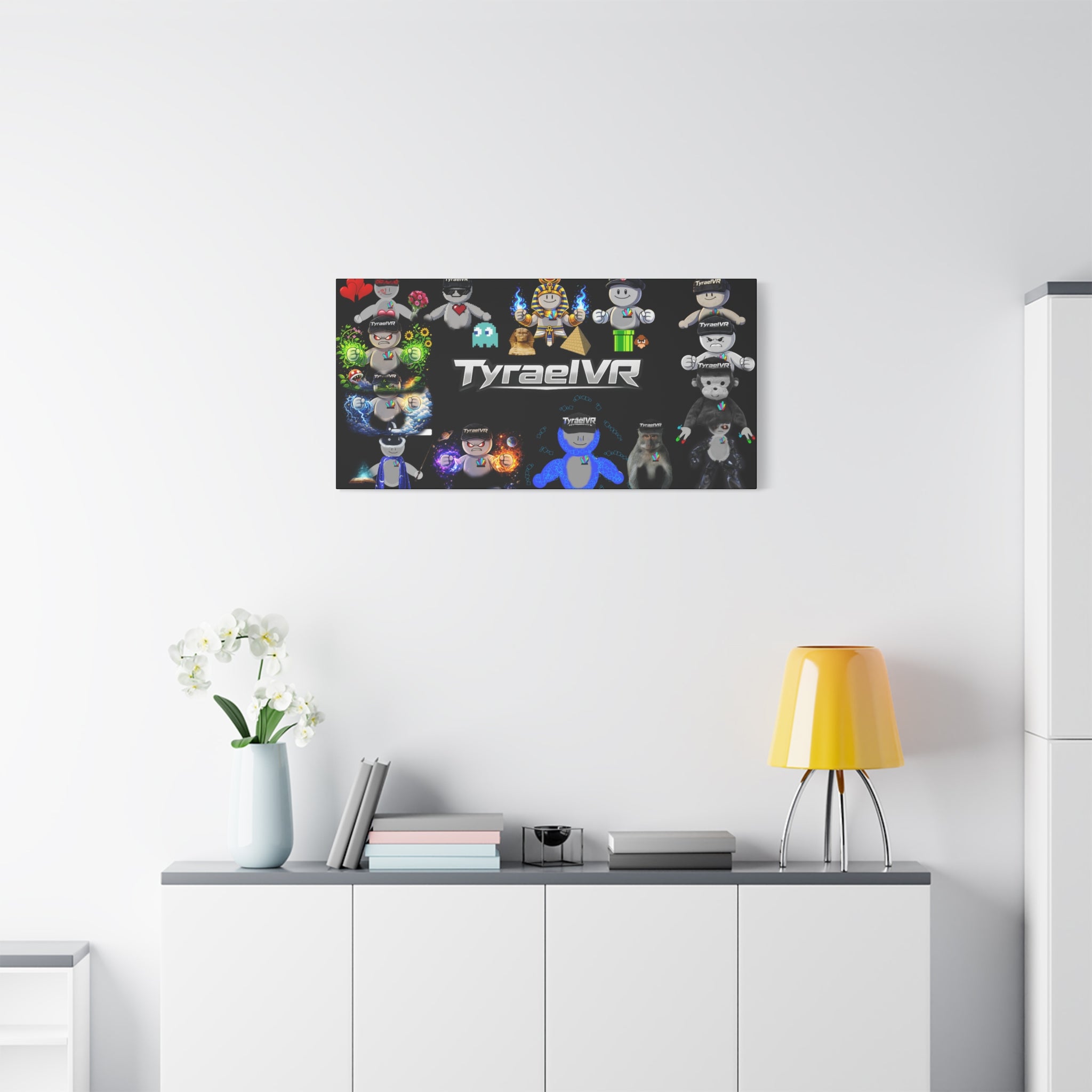 TyraelVR Gamer Mascot Canvas Print — Stretched Matte Wall Art