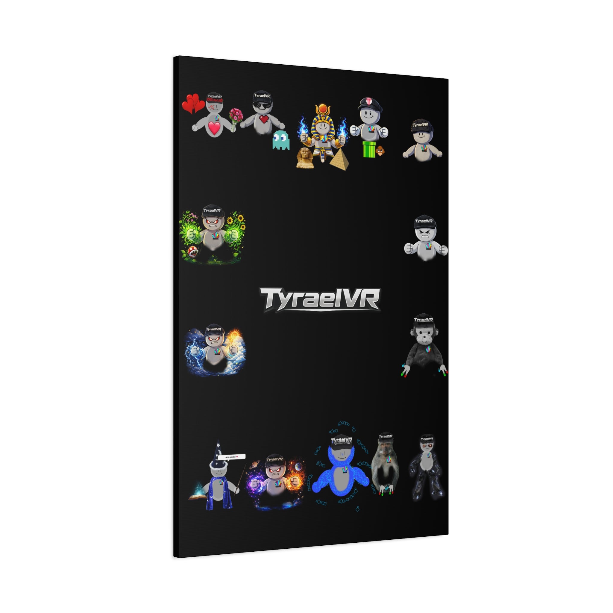 TyraelVR Gamer Mascot Canvas Print — Stretched Matte Wall Art