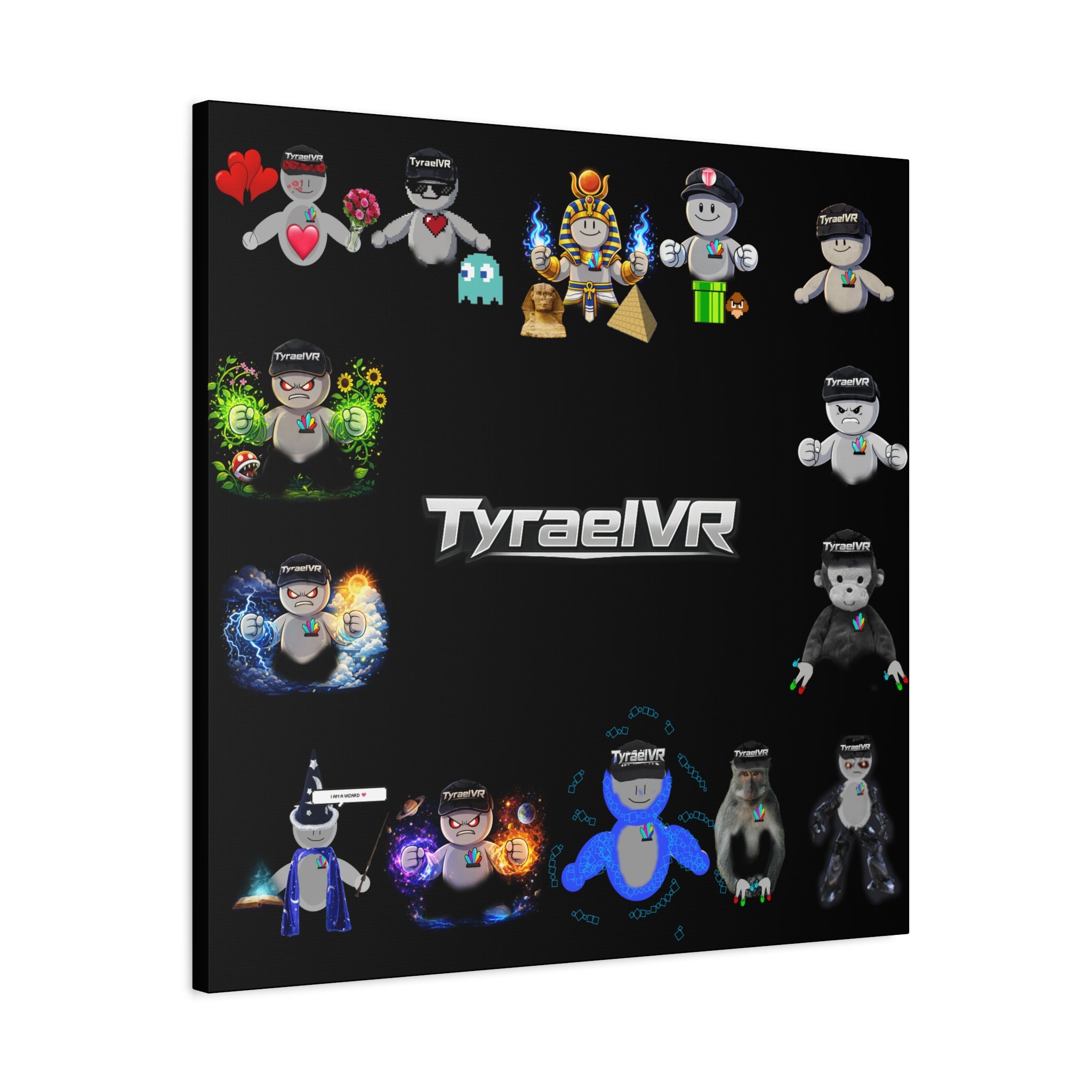 TyraelVR Gamer Mascot Canvas Print — Stretched Matte Wall Art