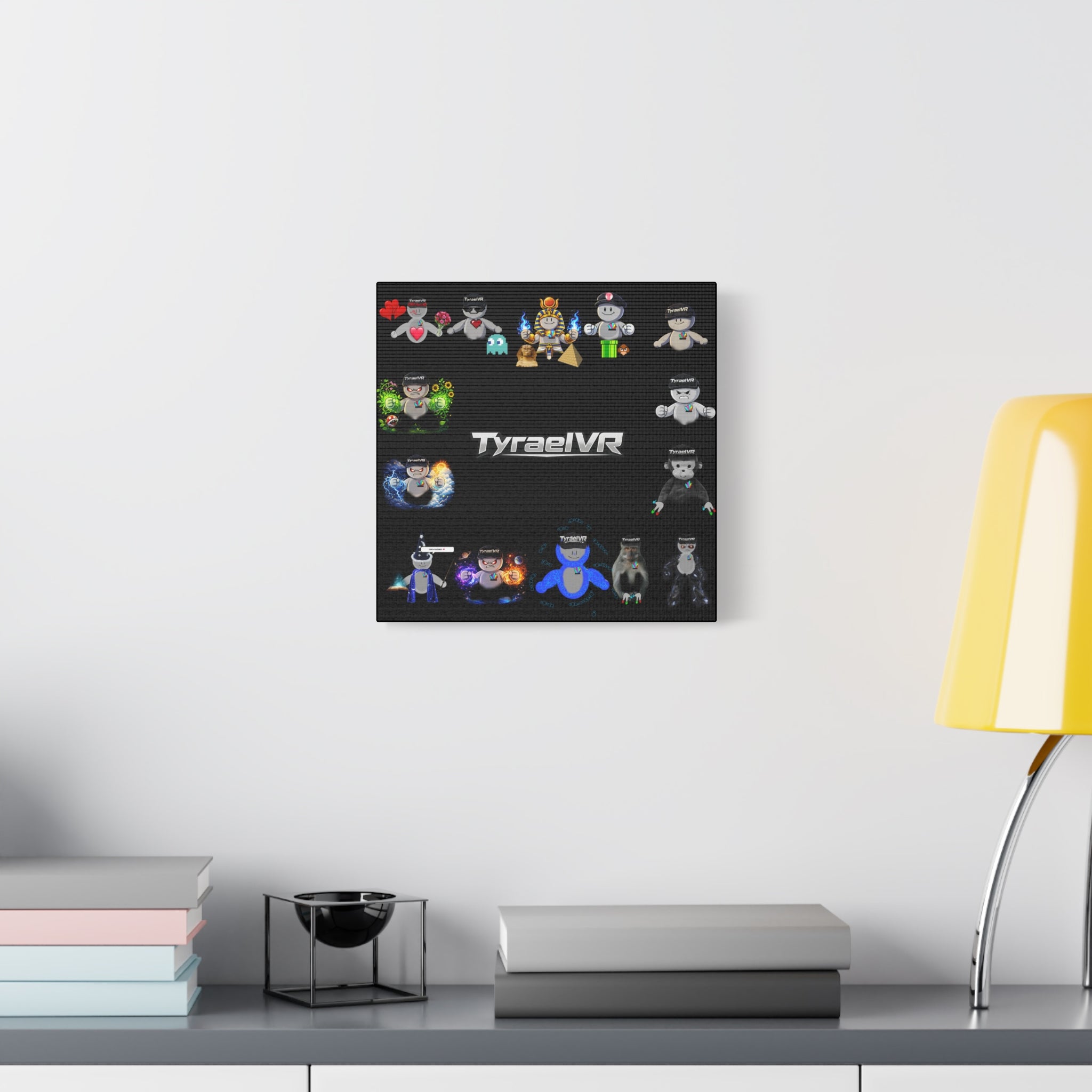 TyraelVR Gamer Mascot Canvas Print — Stretched Matte Wall Art