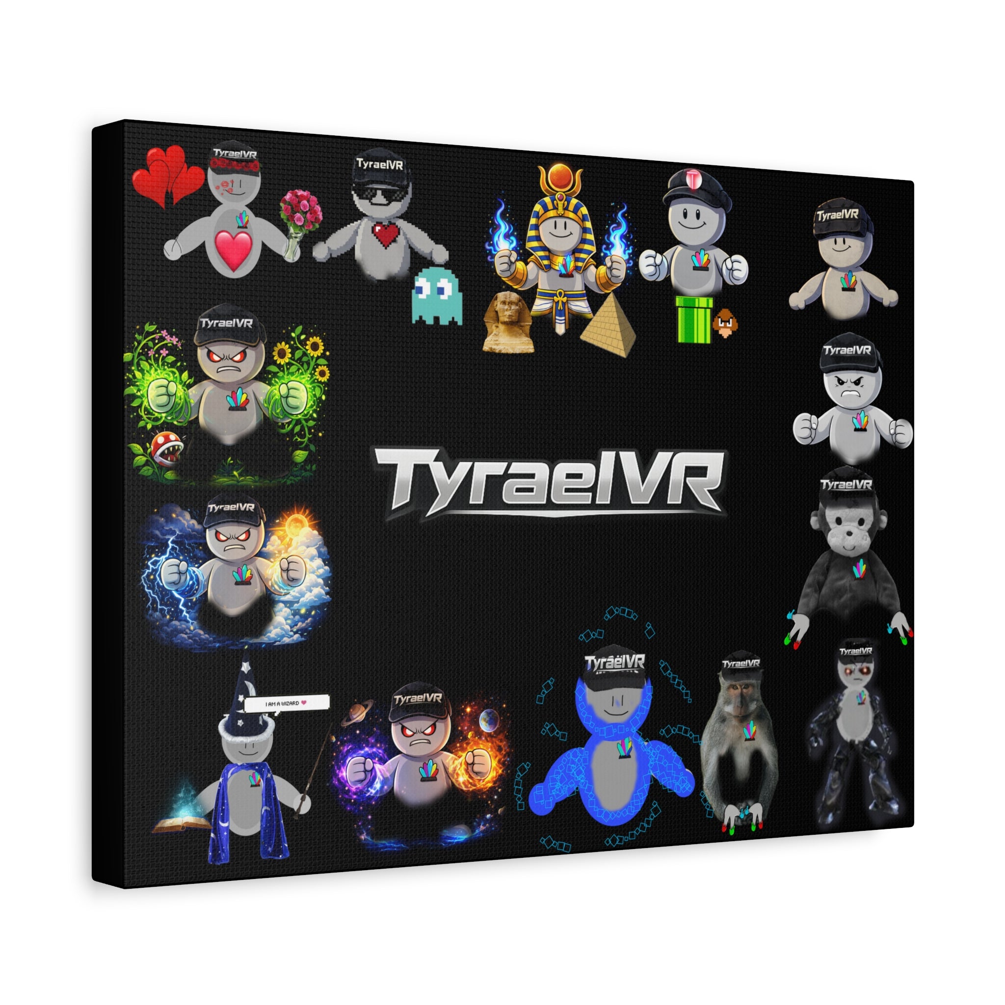 TyraelVR Gamer Mascot Canvas Print — Stretched Matte Wall Art