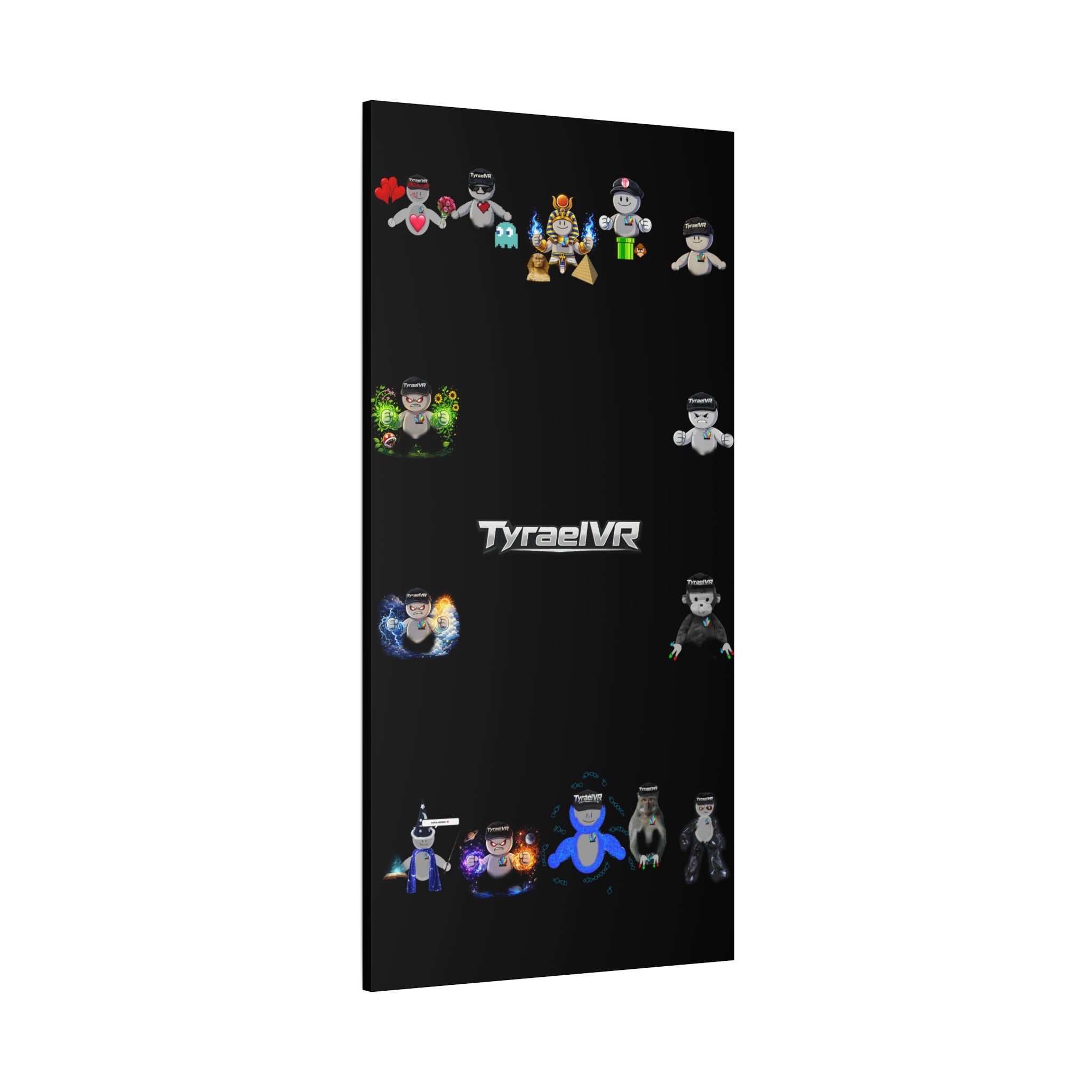 TyraelVR Gamer Mascot Canvas Print — Stretched Matte Wall Art