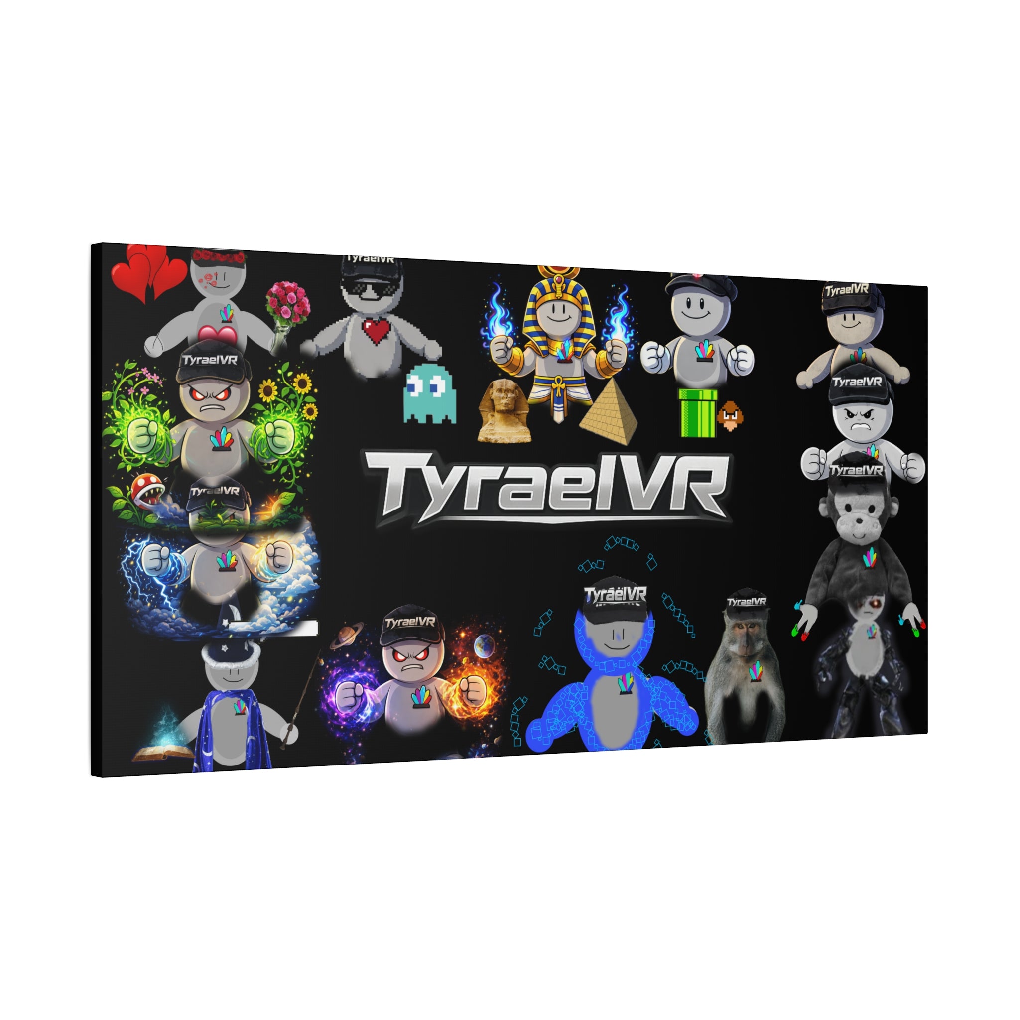TyraelVR Gamer Mascot Canvas Print — Stretched Matte Wall Art