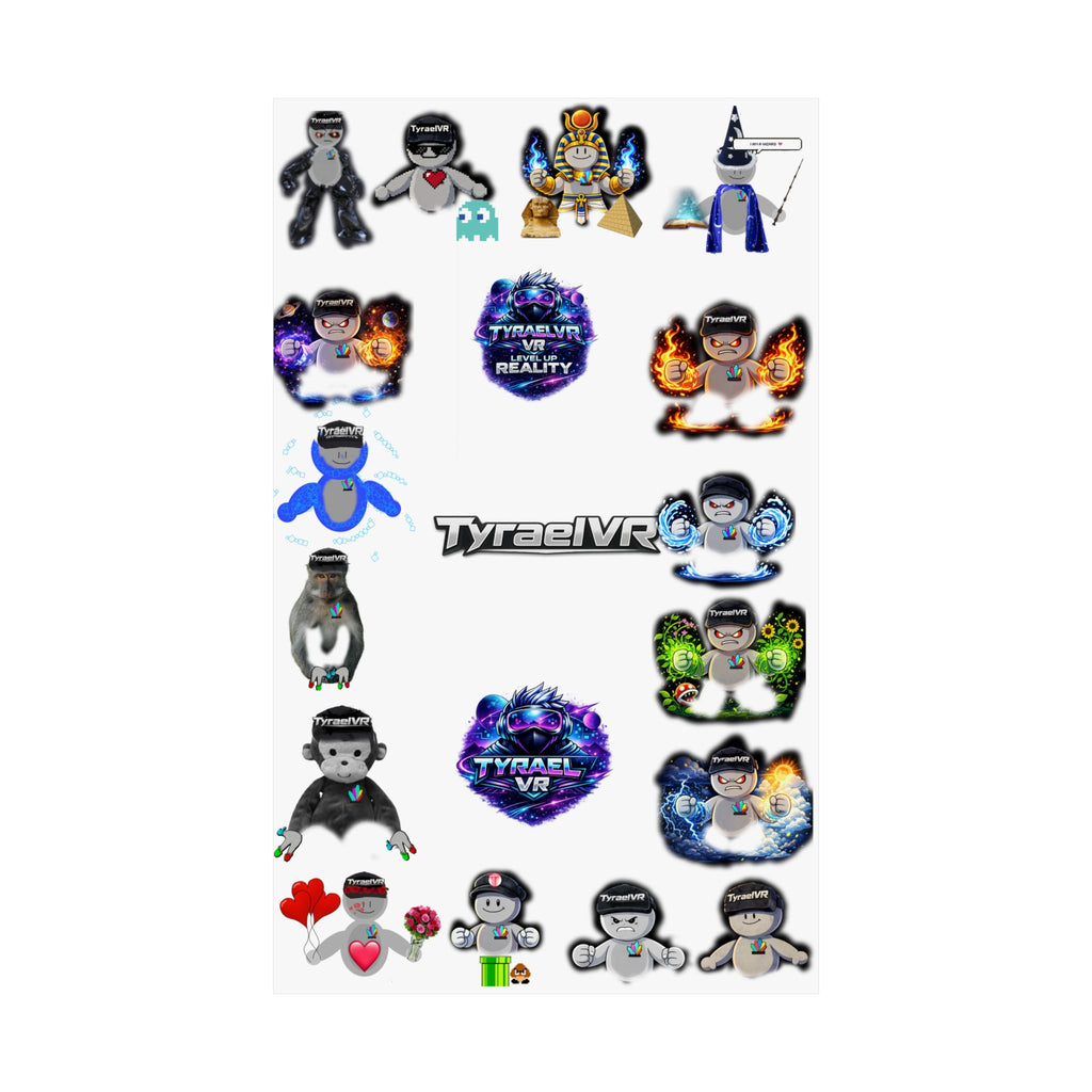 Tyrael VR Sticker Collage Matte Poster — Gamer Avatar Art Print