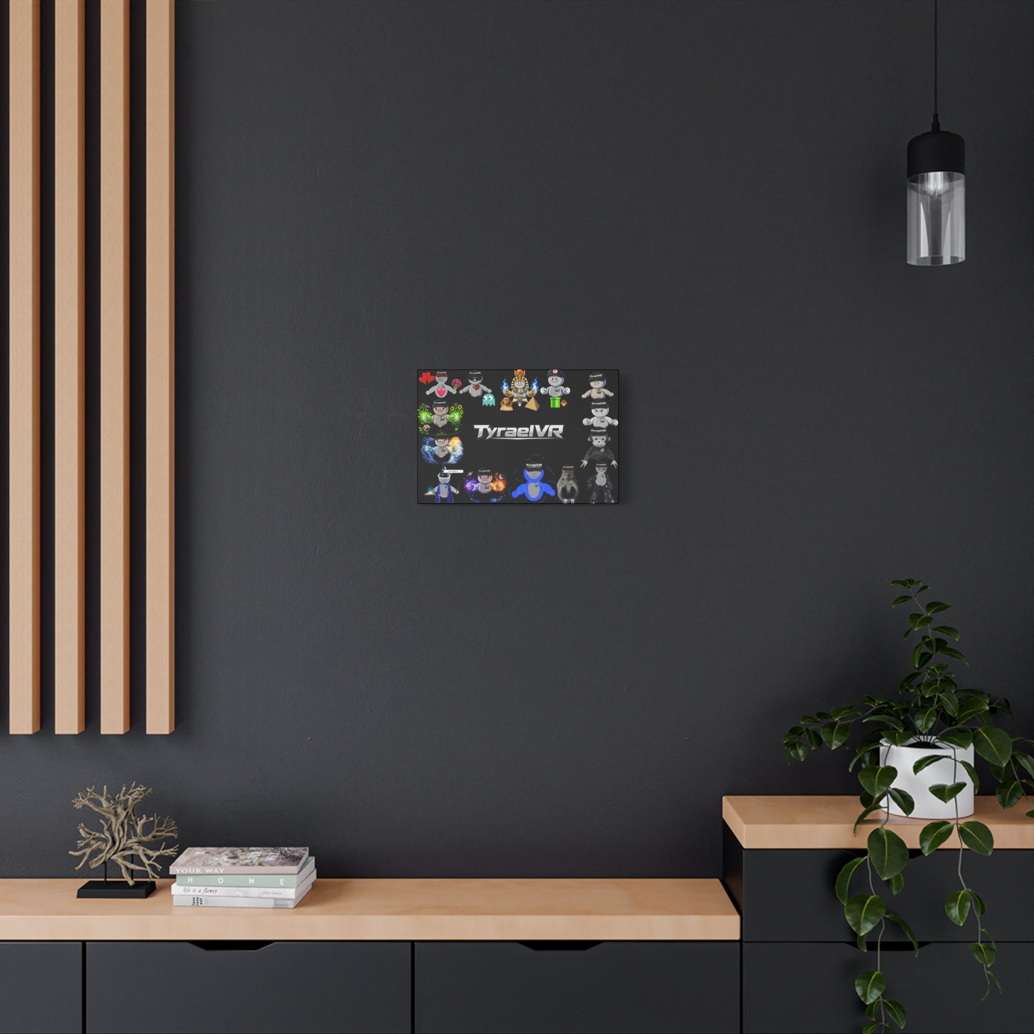 TyraelVR Gamer Mascot Canvas Print — Stretched Matte Wall Art