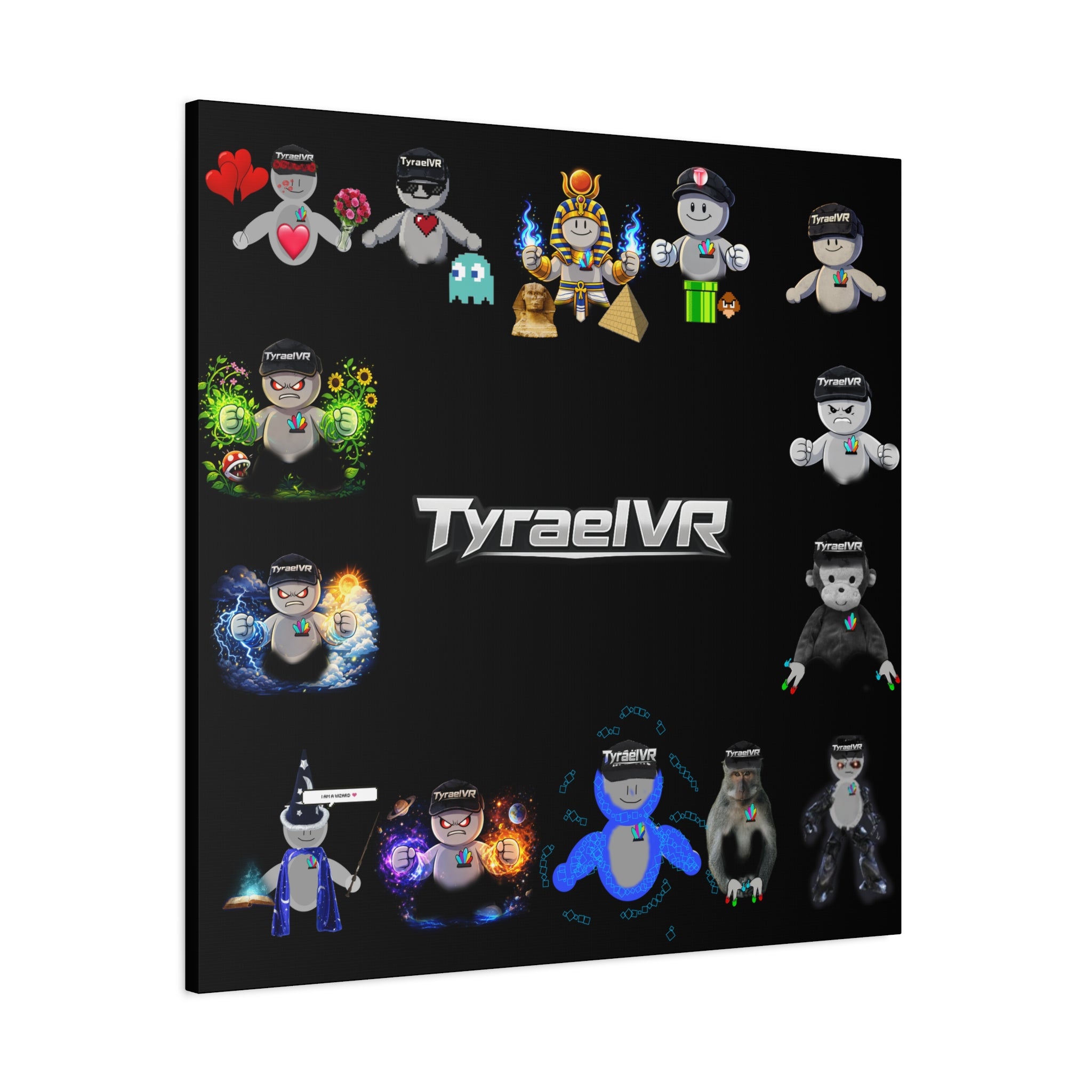 TyraelVR Gamer Mascot Canvas Print — Stretched Matte Wall Art