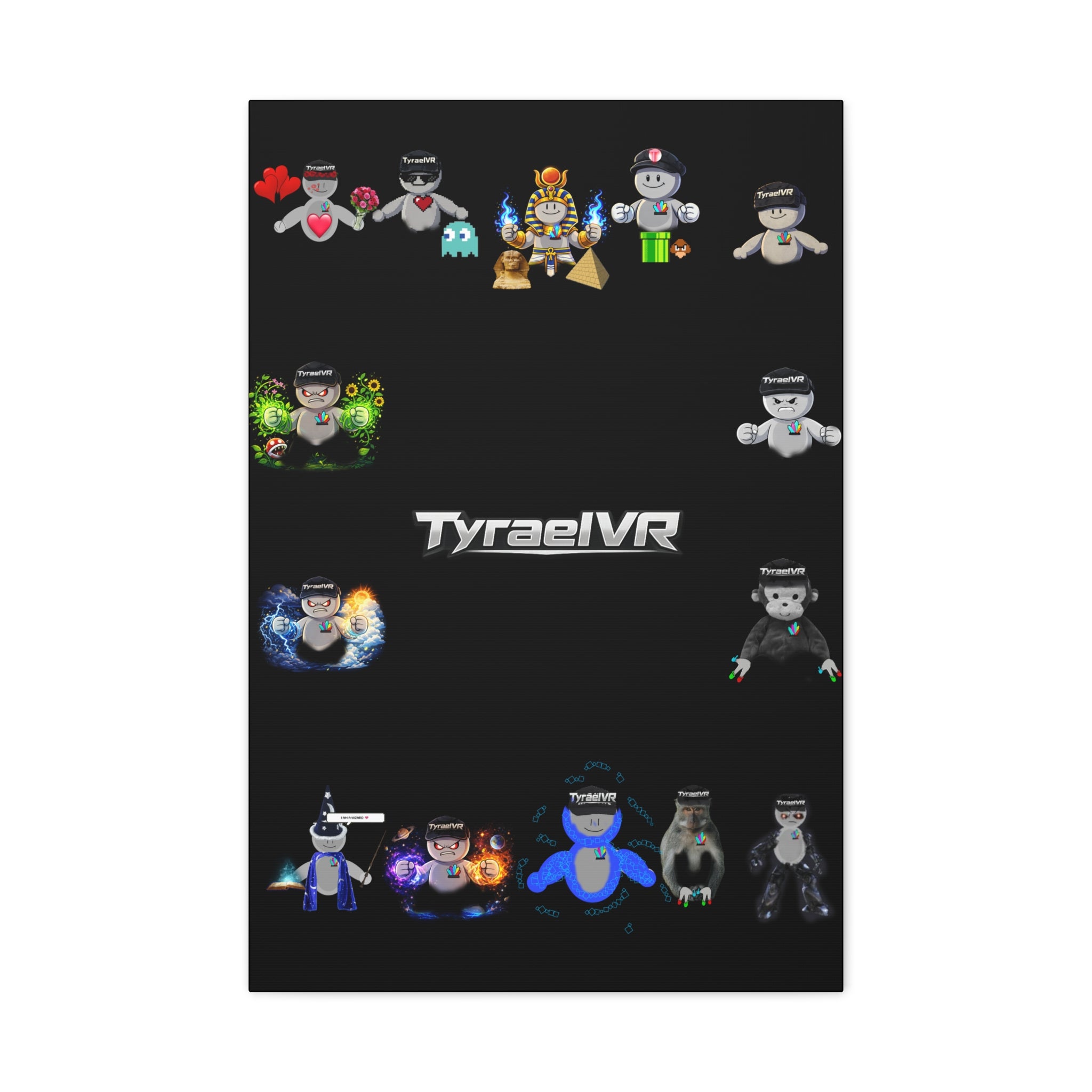 TyraelVR Gamer Mascot Canvas Print — Stretched Matte Wall Art