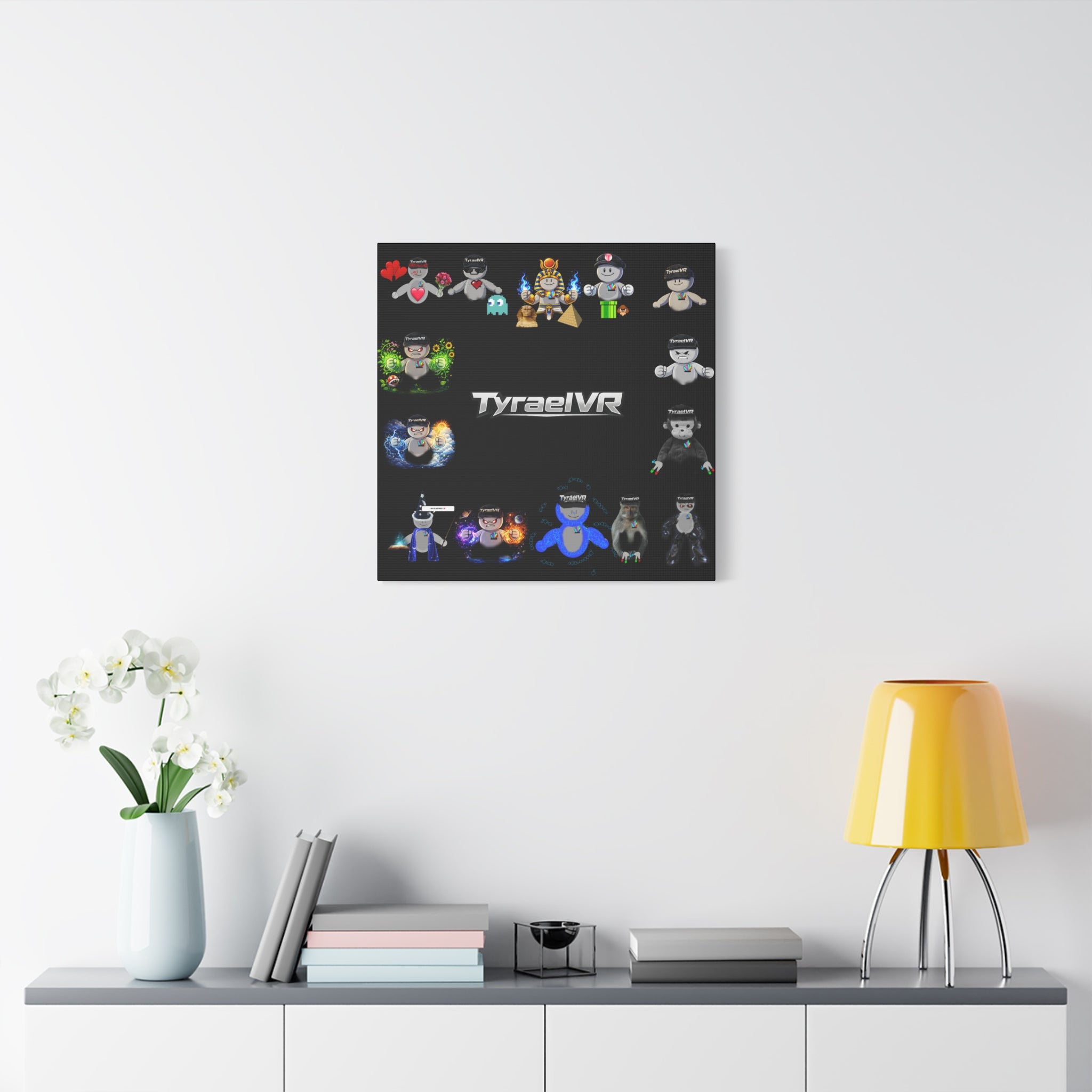 TyraelVR Gamer Mascot Canvas Print — Stretched Matte Wall Art