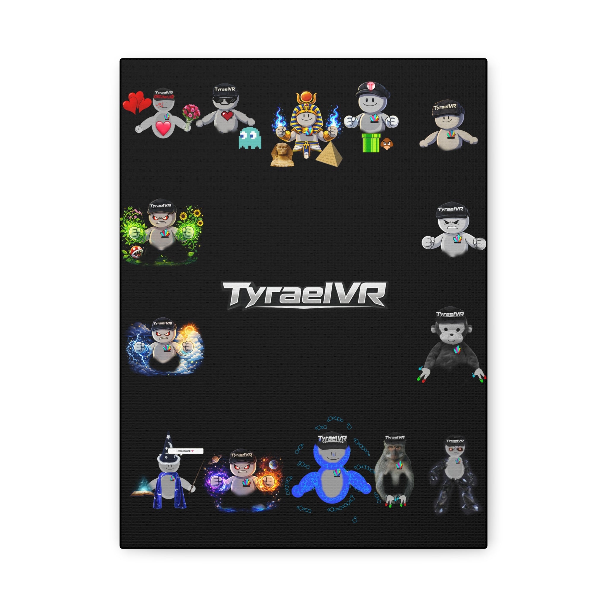 TyraelVR Gamer Mascot Canvas Print — Stretched Matte Wall Art