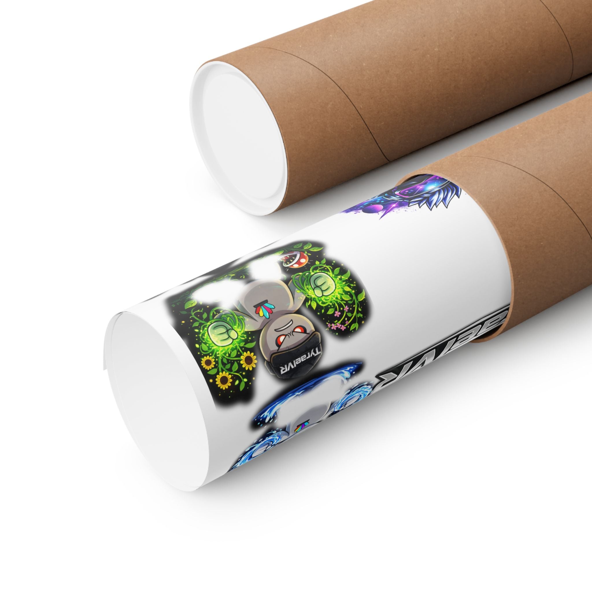 Tyrael VR Sticker Collage Matte Poster — Gamer Avatar Art Print