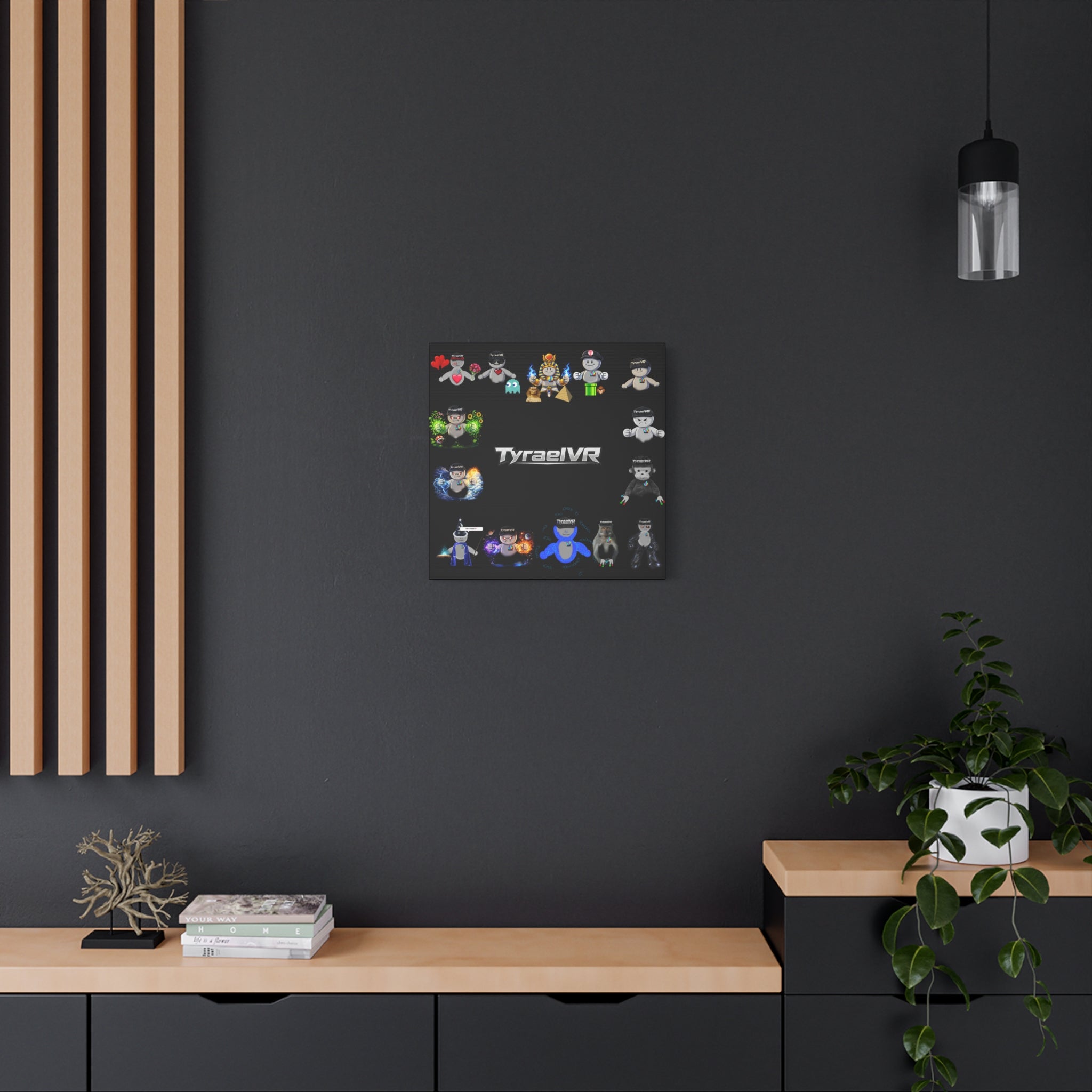 TyraelVR Gamer Mascot Canvas Print — Stretched Matte Wall Art