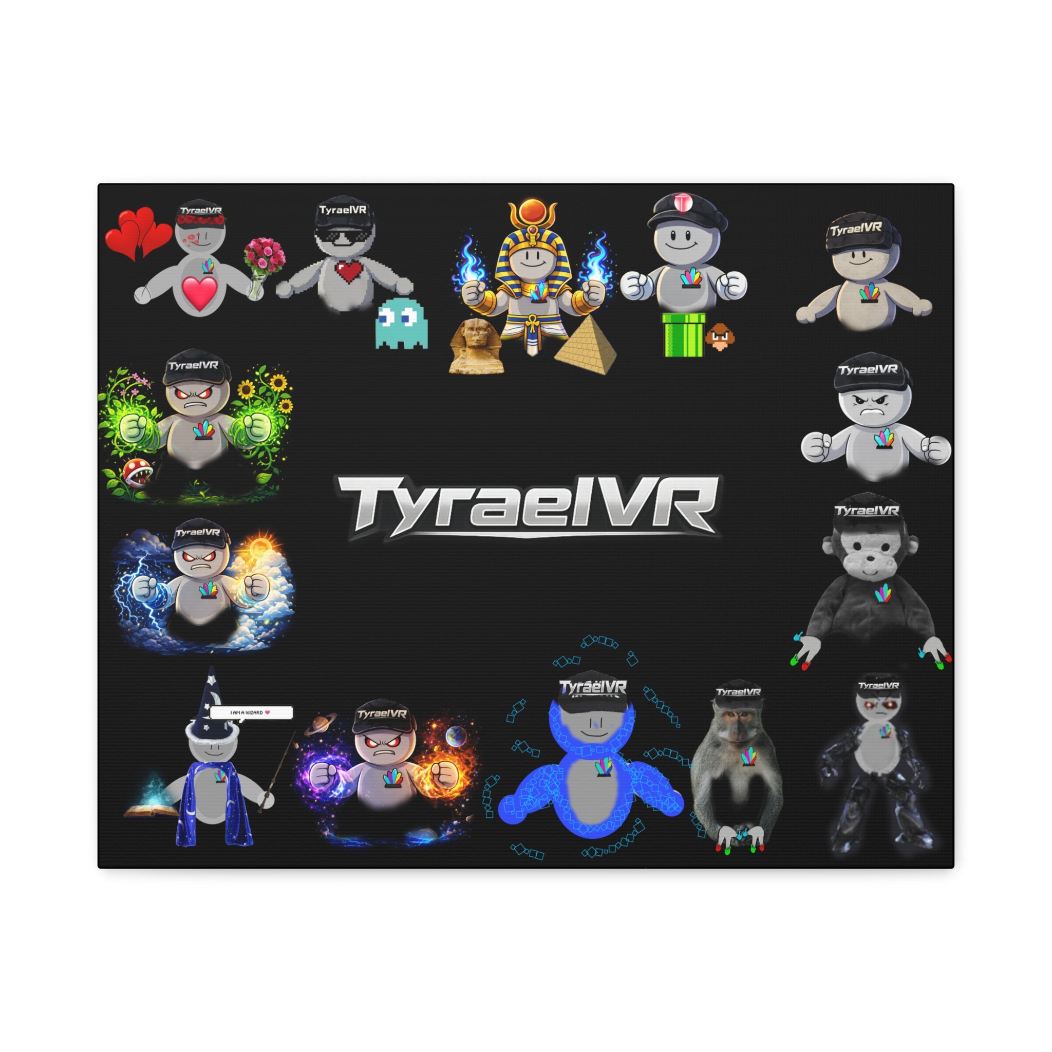 TyraelVR Gamer Mascot Canvas Print — Stretched Matte Wall Art