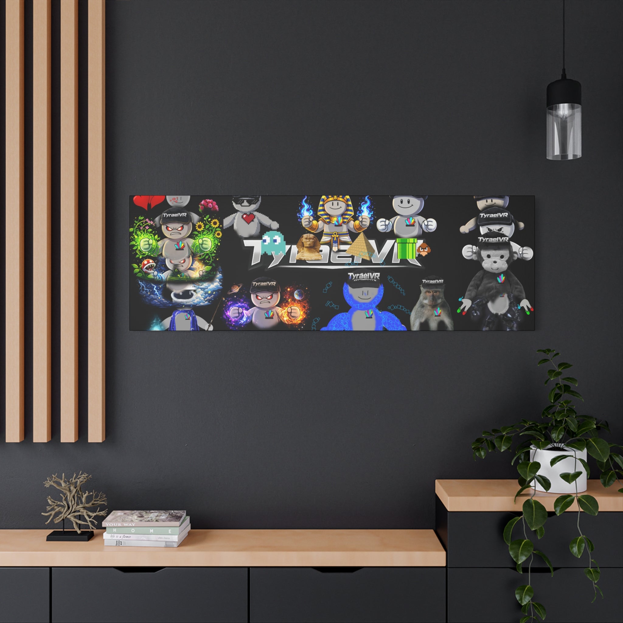 TyraelVR Gamer Mascot Canvas Print — Stretched Matte Wall Art