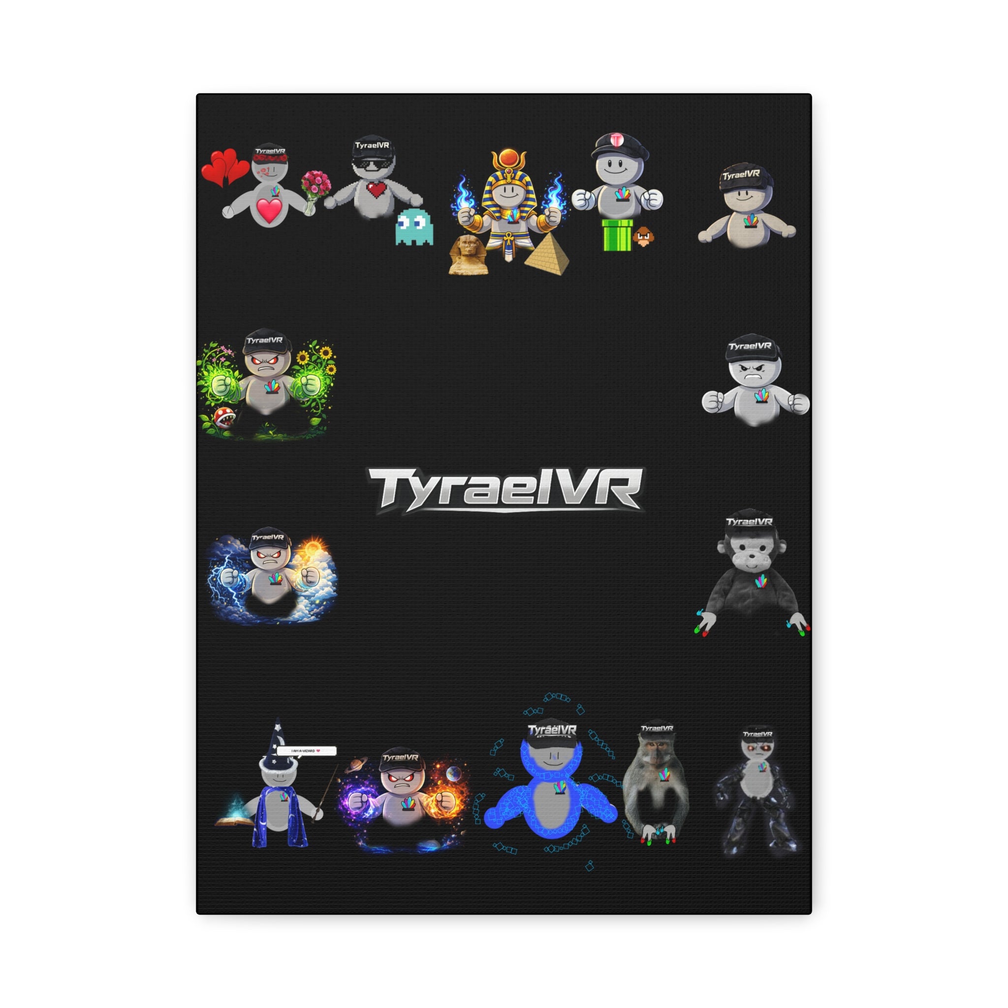 TyraelVR Gamer Mascot Canvas Print — Stretched Matte Wall Art