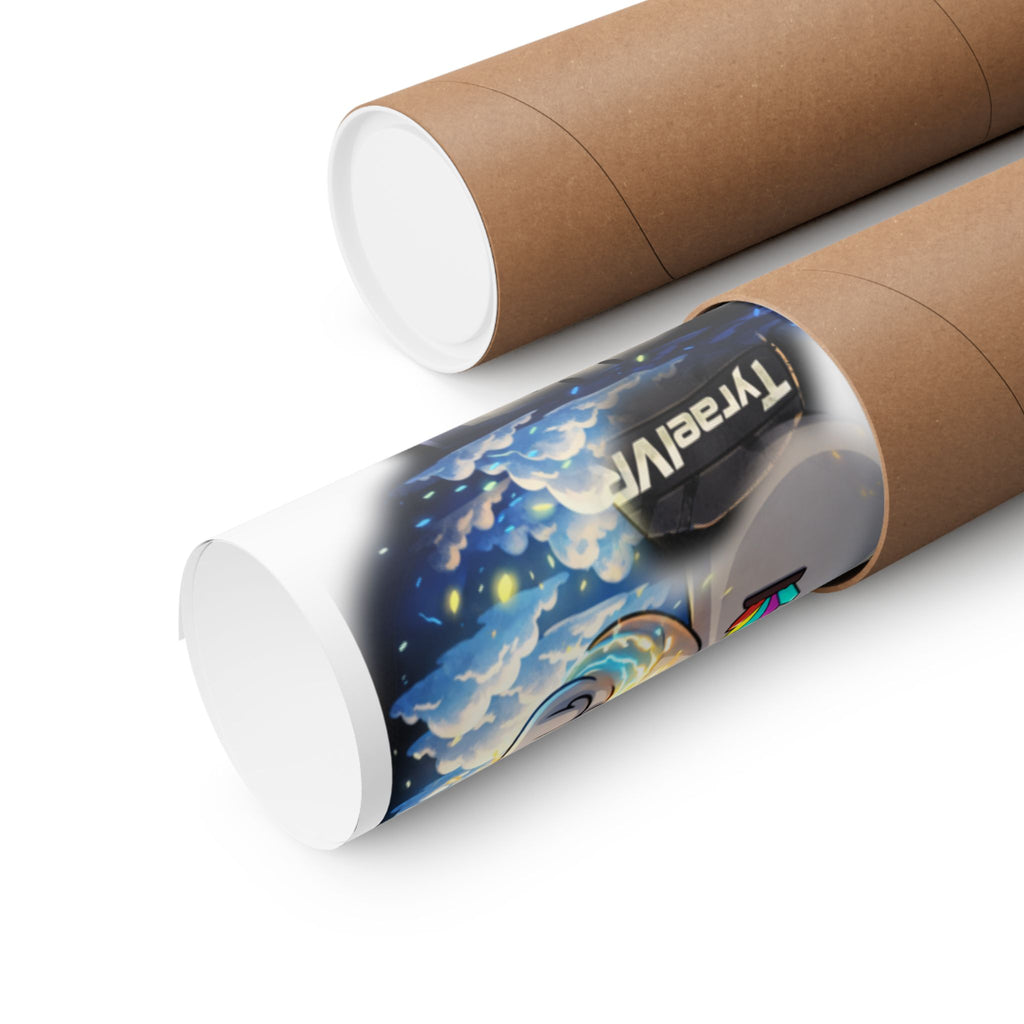 Tyrael VR Sticker Collage Matte Poster — Gamer Avatar Art Print