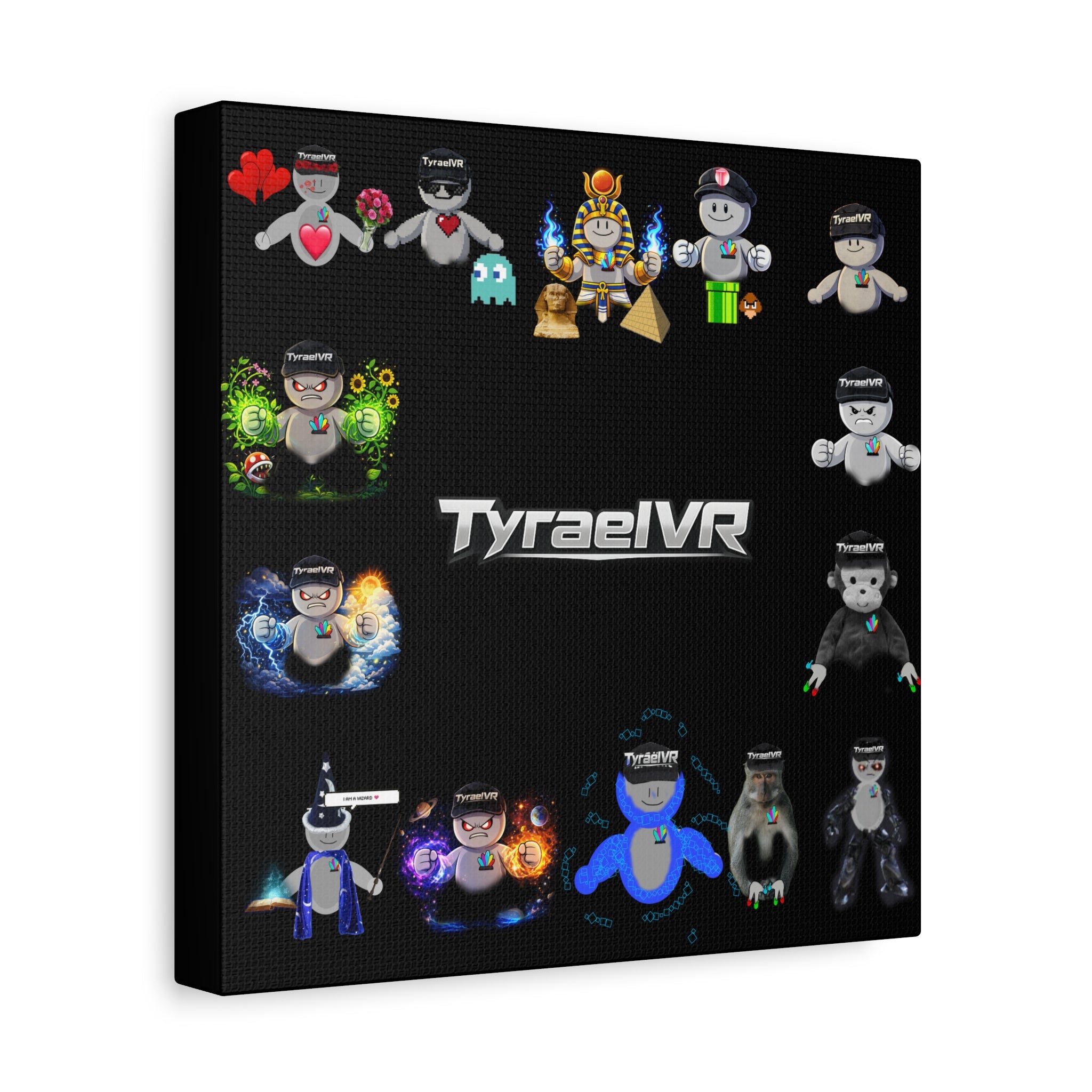 TyraelVR Gamer Mascot Canvas Print — Stretched Matte Wall Art