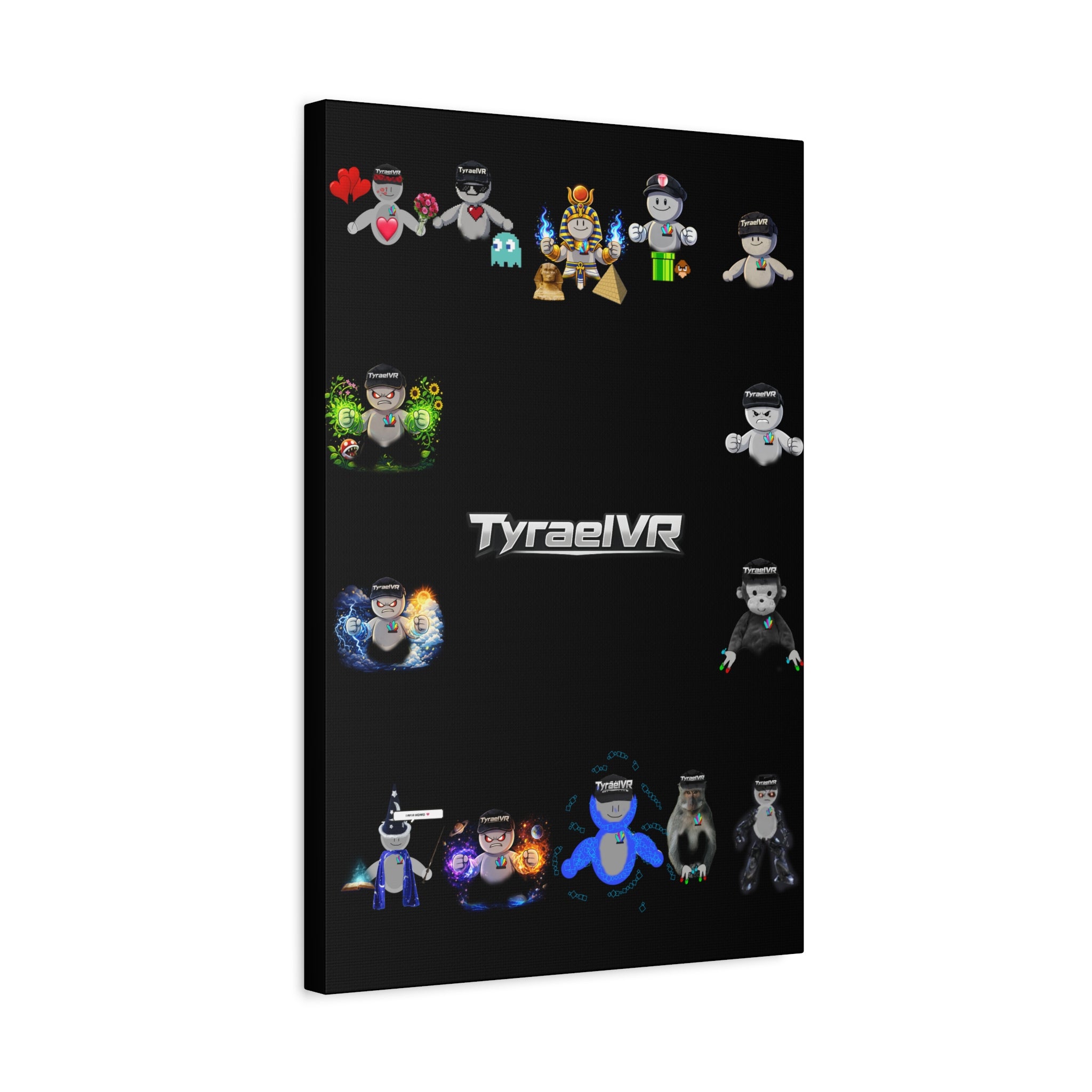 TyraelVR Gamer Mascot Canvas Print — Stretched Matte Wall Art
