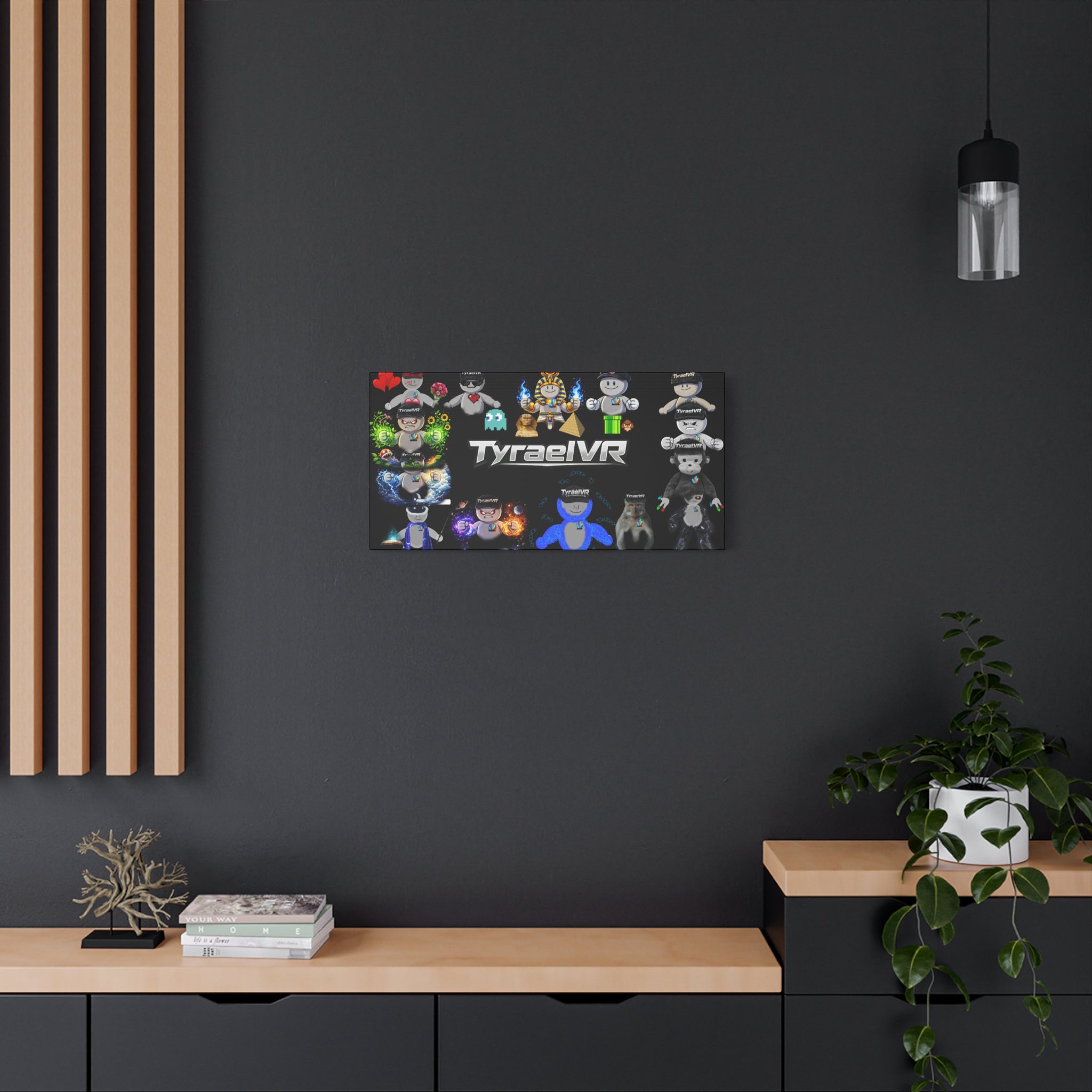 TyraelVR Gamer Mascot Canvas Print — Stretched Matte Wall Art