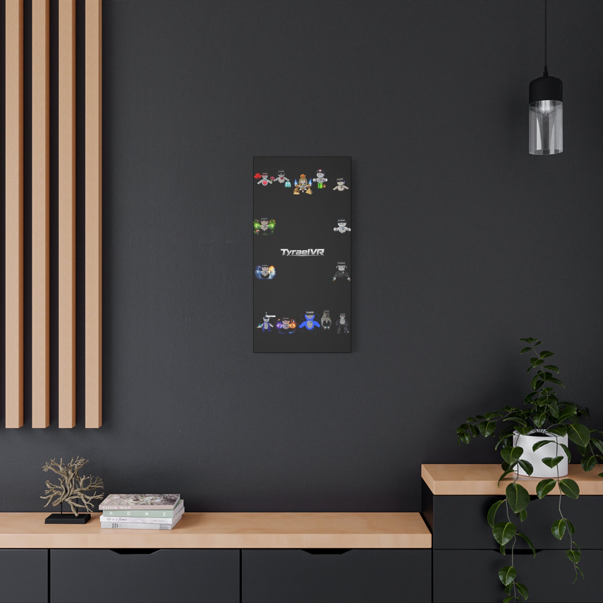 TyraelVR Gamer Mascot Canvas Print — Stretched Matte Wall Art
