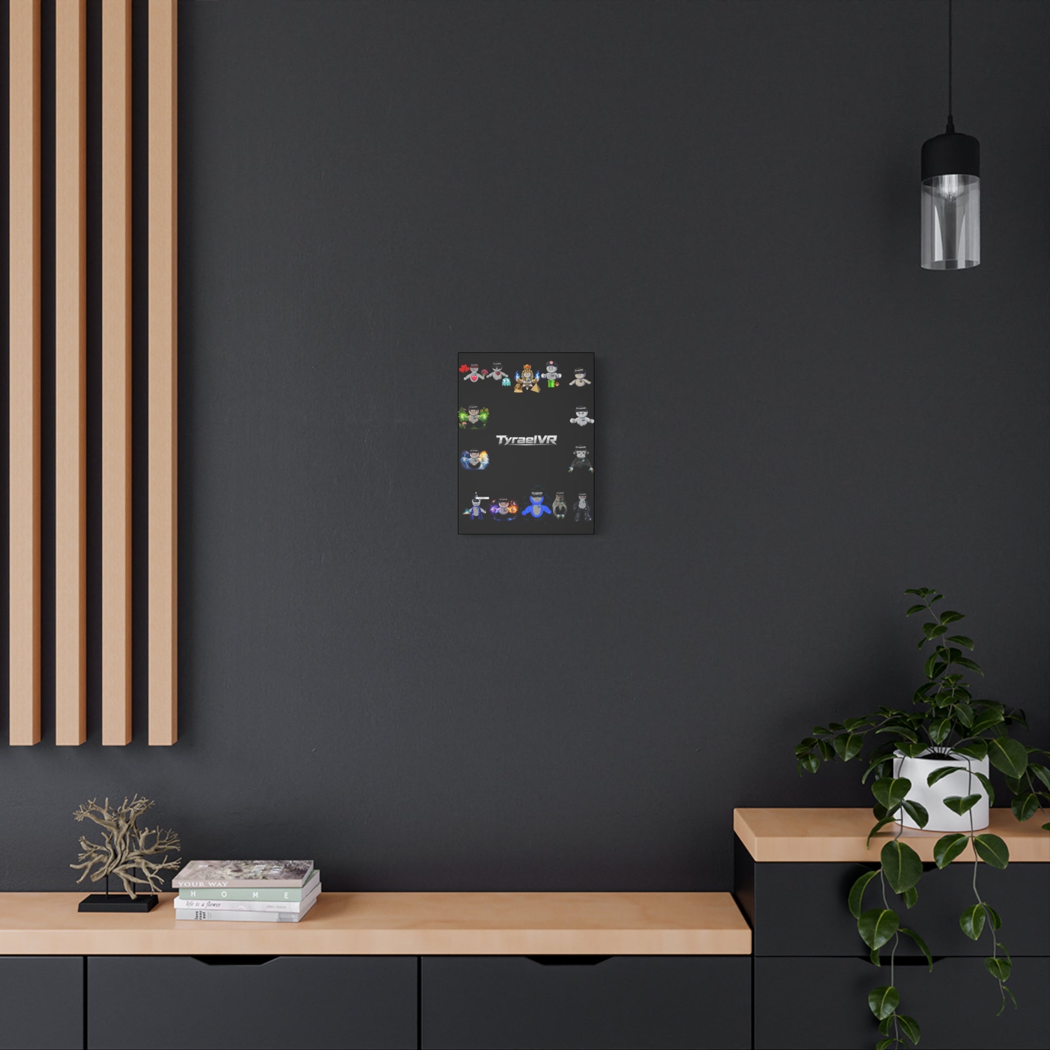TyraelVR Gamer Mascot Canvas Print — Stretched Matte Wall Art