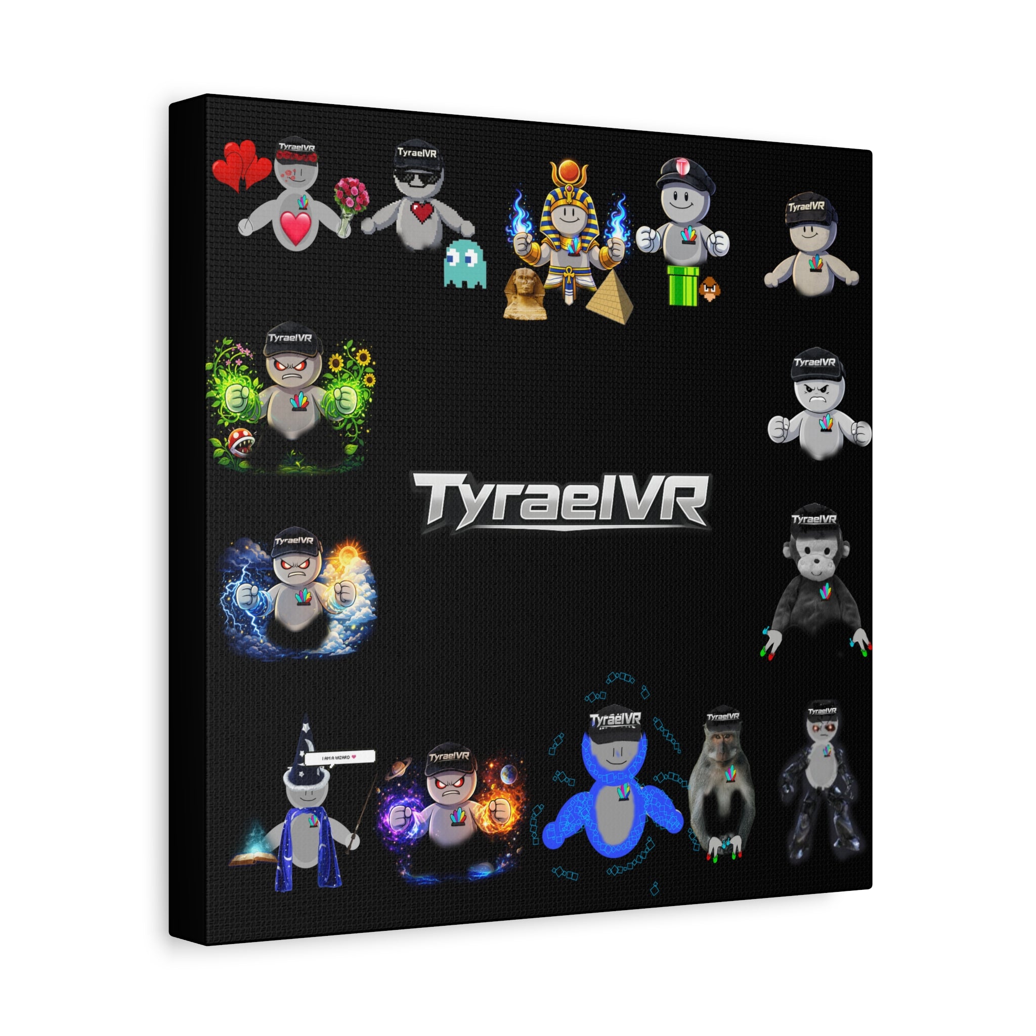 TyraelVR Gamer Mascot Canvas Print — Stretched Matte Wall Art