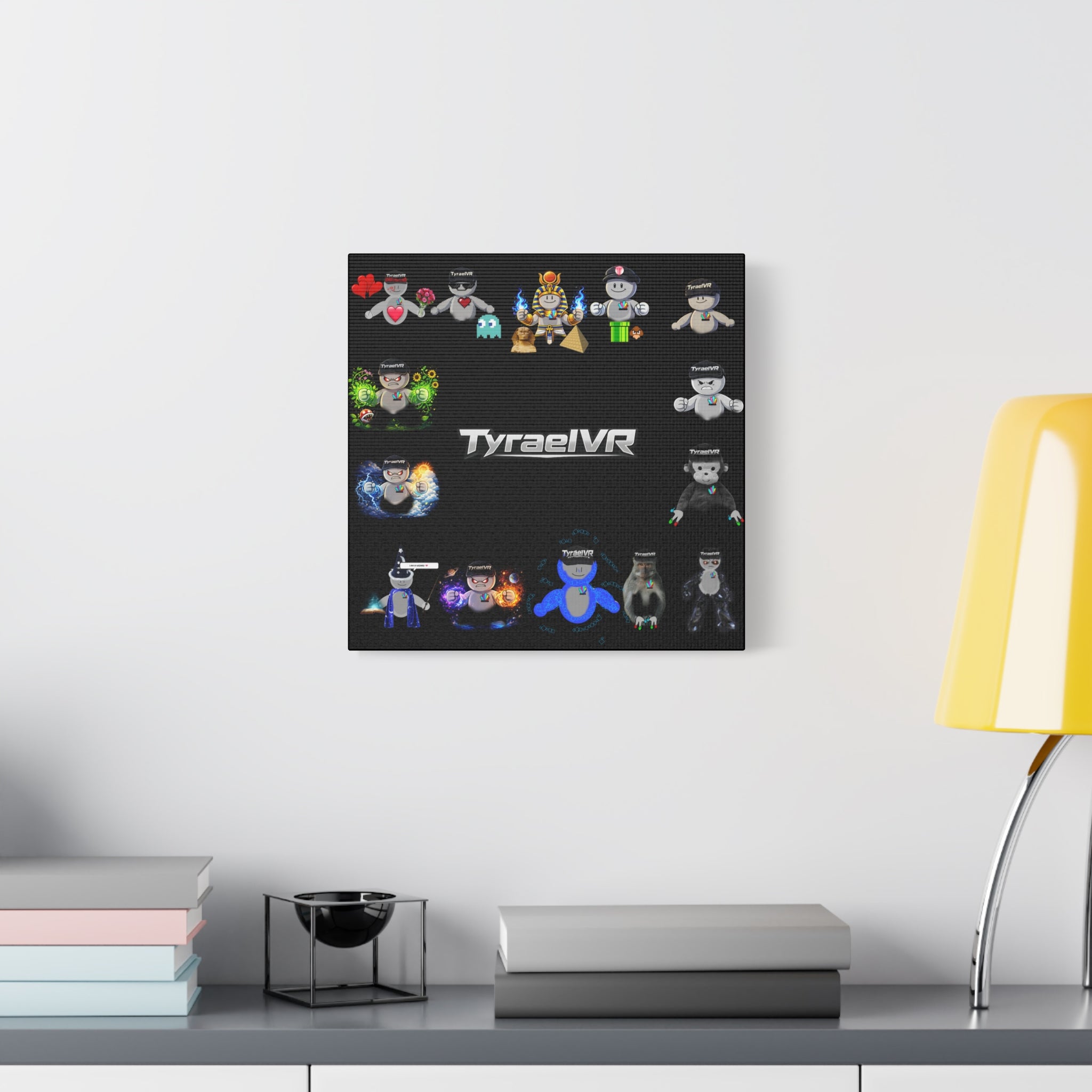 TyraelVR Gamer Mascot Canvas Print — Stretched Matte Wall Art