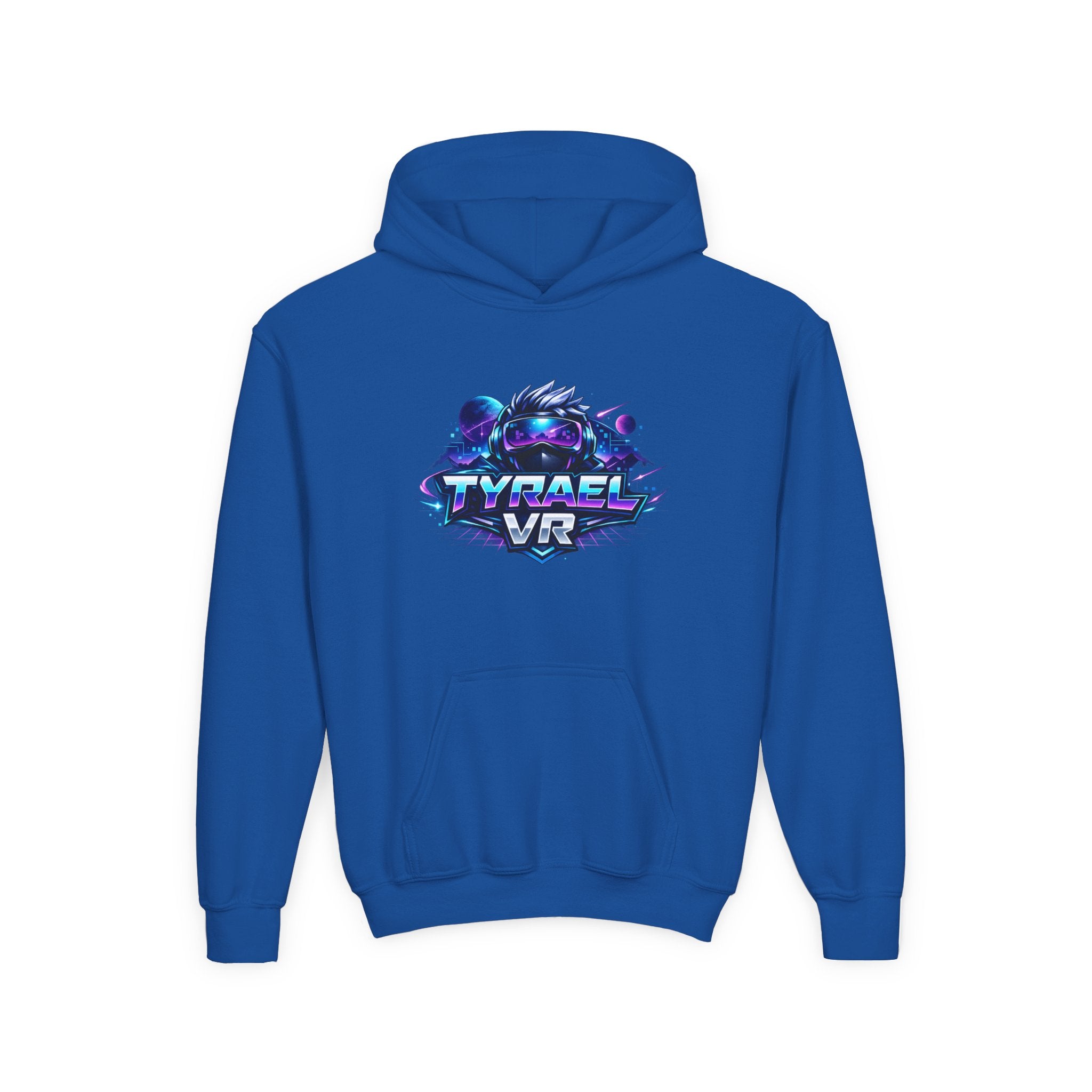 Tyrael VR Kids Hoodie – Retro Neon Gaming Logo Sweatshirt