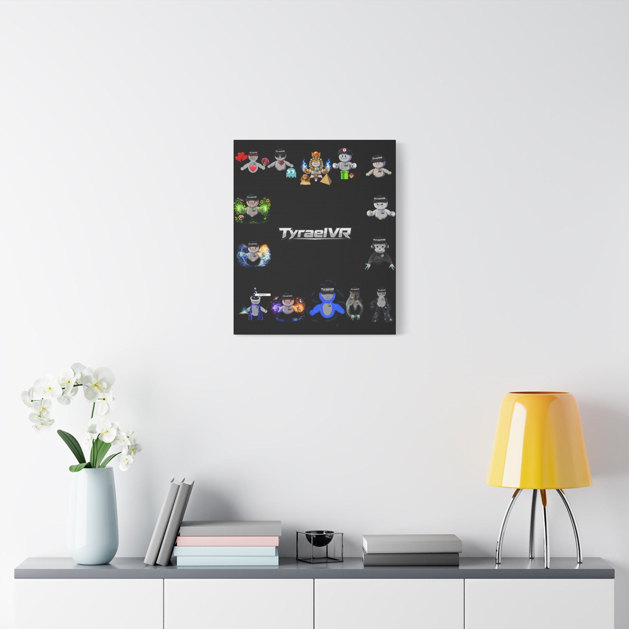 TyraelVR Gamer Mascot Canvas Print — Stretched Matte Wall Art