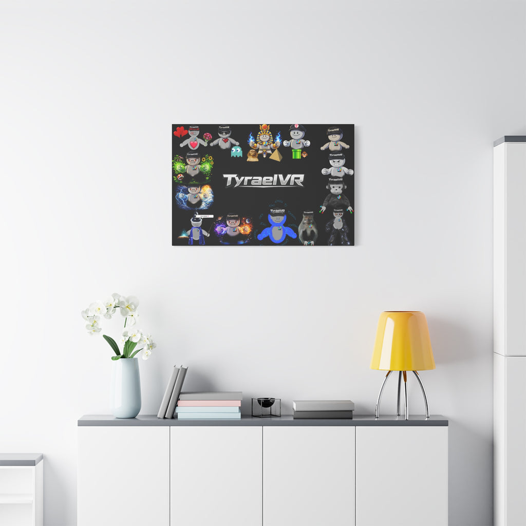 TyraelVR Gamer Mascot Canvas Print — Stretched Matte Wall Art